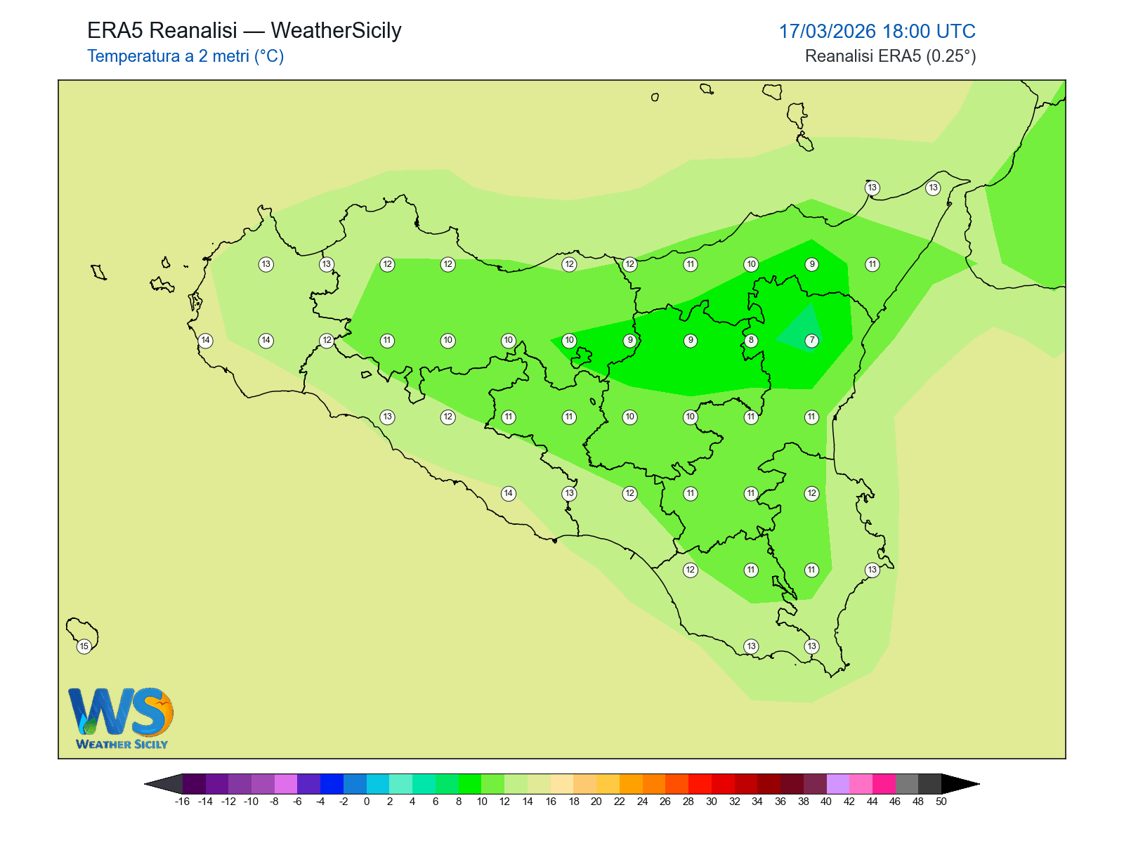 Temperatura a 2 metri · 2026031718