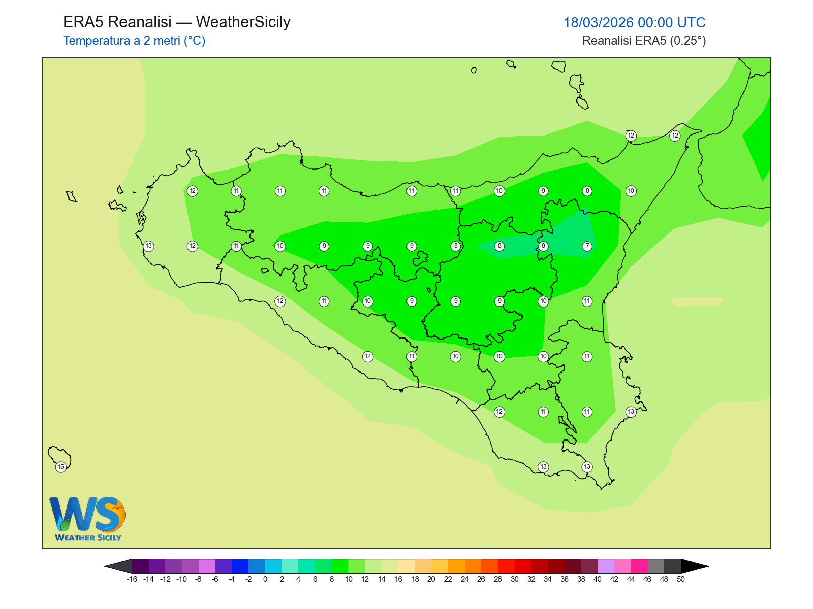 Temperatura a 2 metri · 2026031800