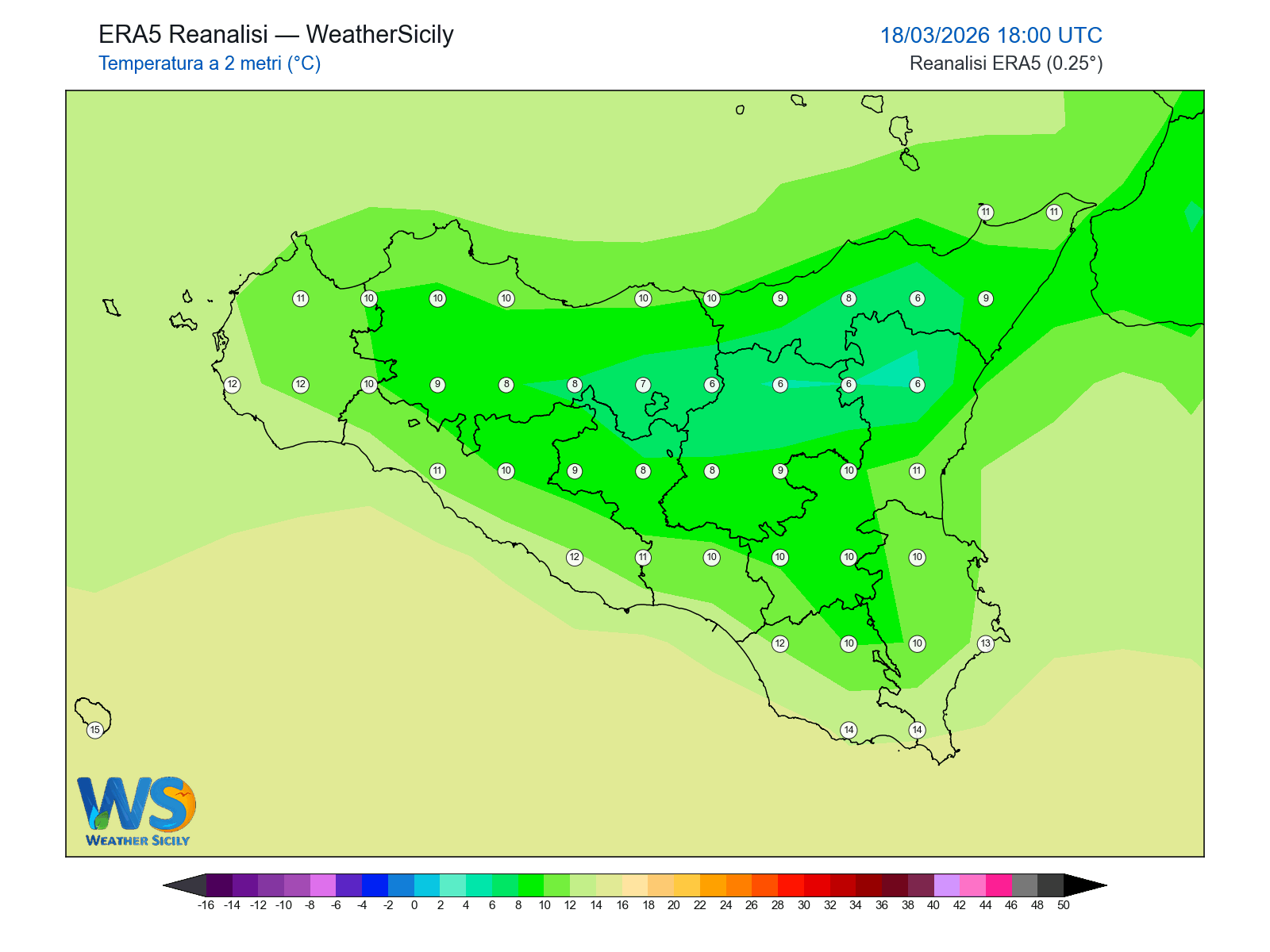 Temperatura a 2 metri · 2026031818
