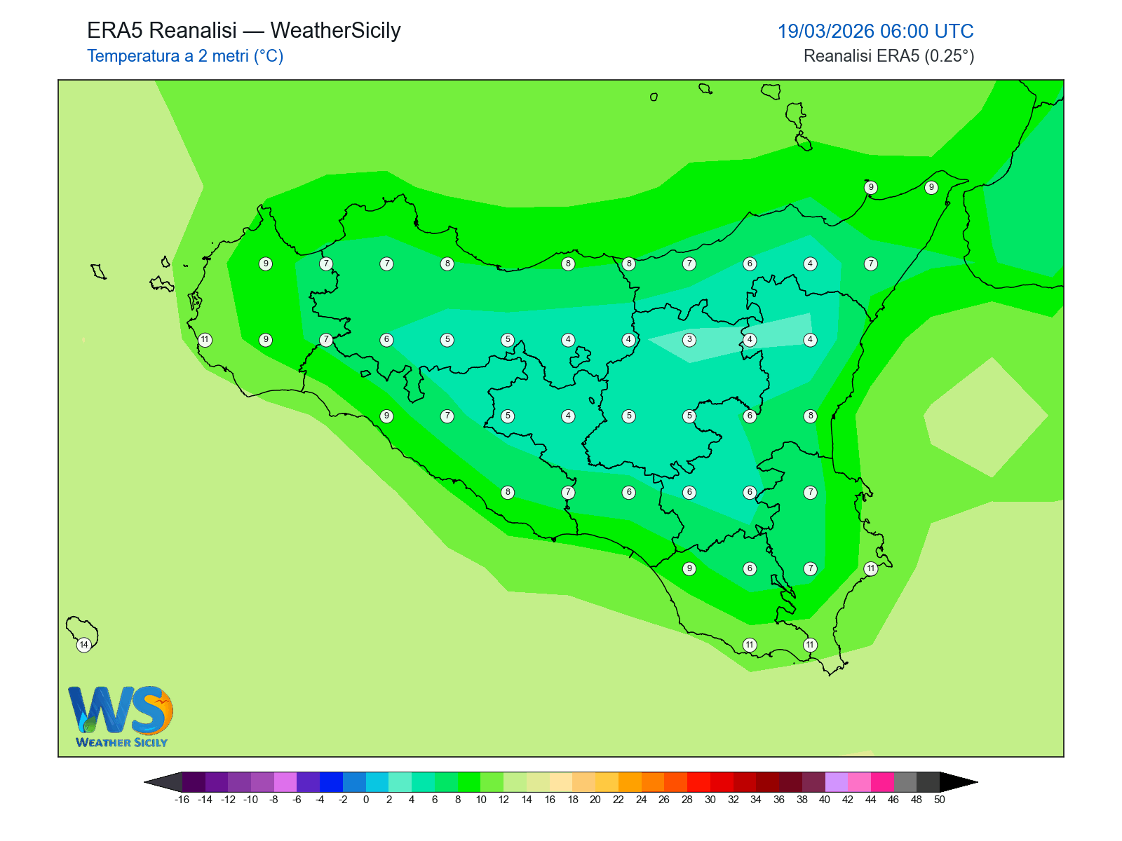 Temperatura a 2 metri · 2026031906