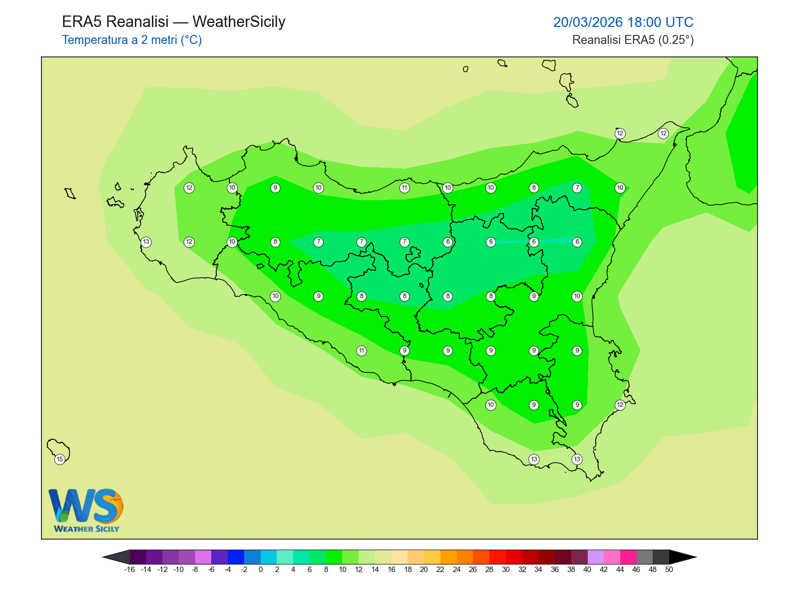 Temperatura a 2 metri · 2026032018