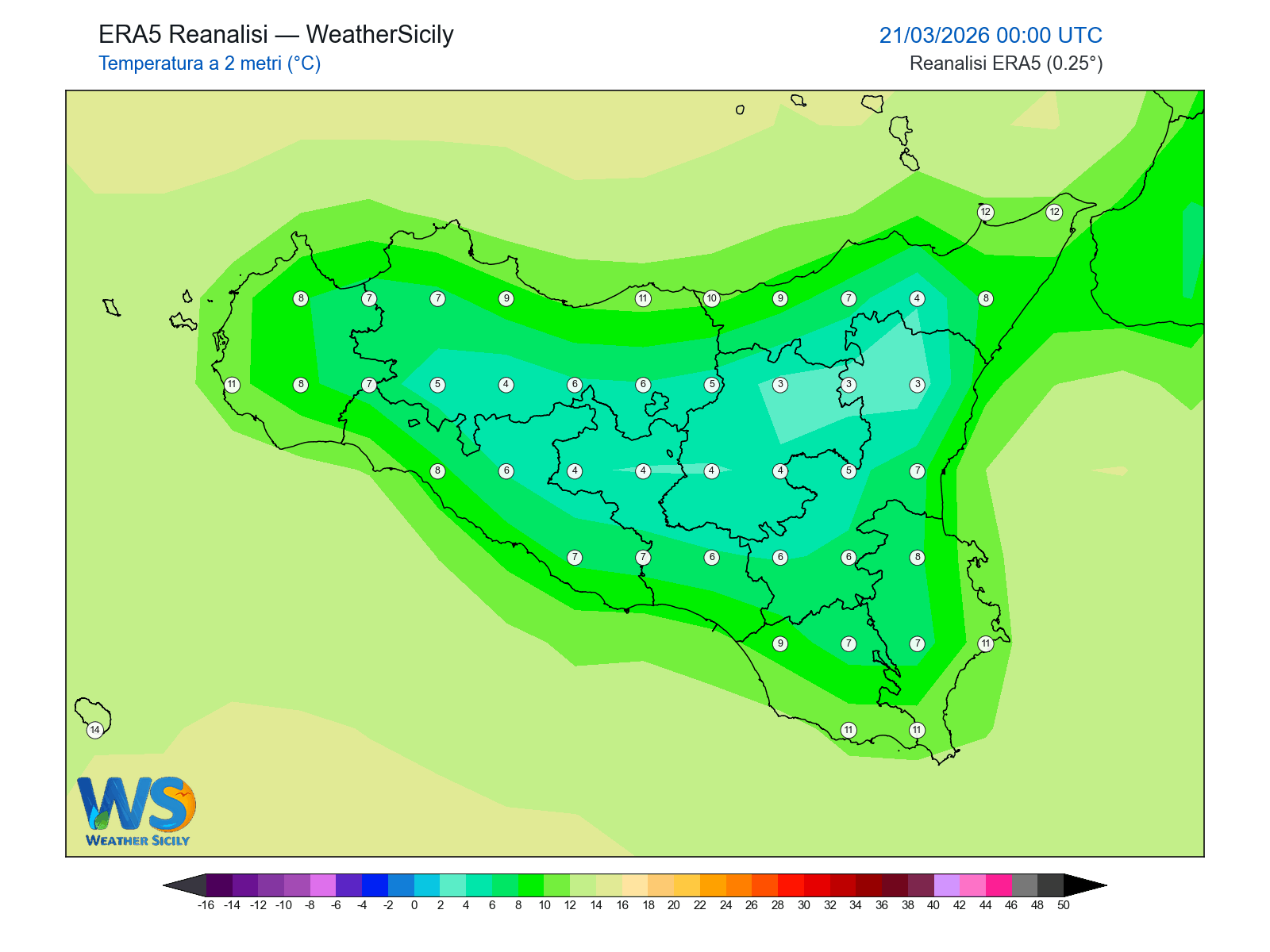 Temperatura a 2 metri · 2026032100