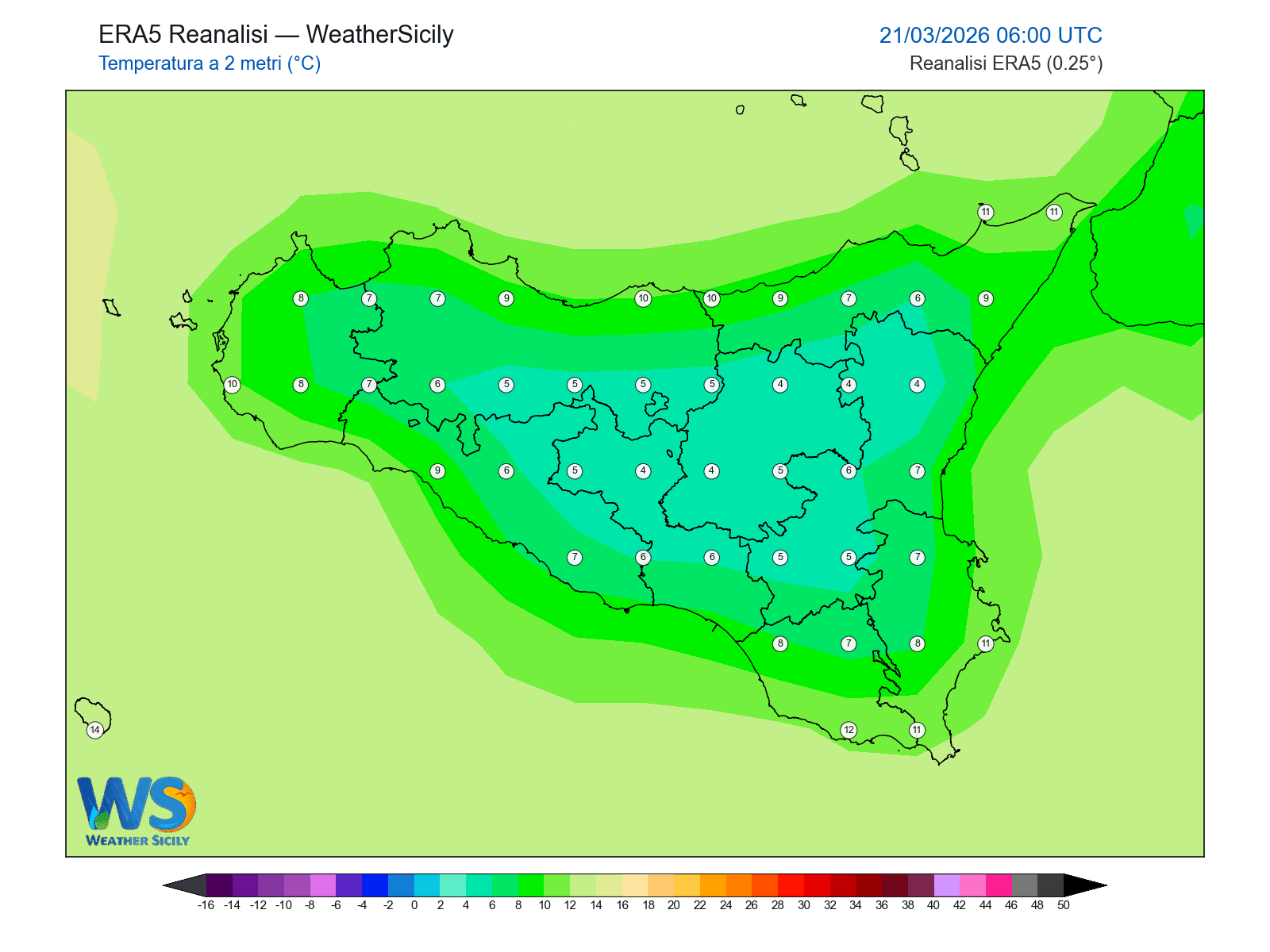 Temperatura a 2 metri · 2026032106