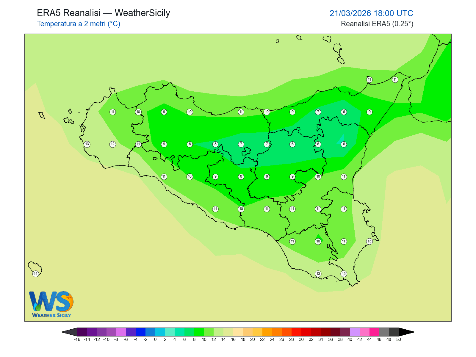 Temperatura a 2 metri · 2026032118