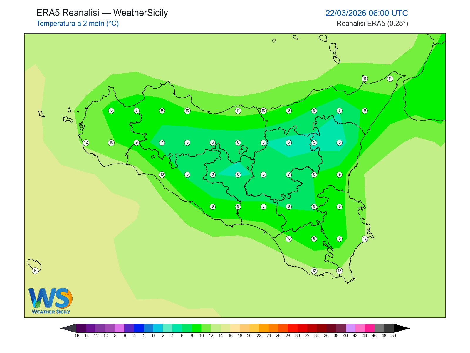 Temperatura a 2 metri · 2026032206