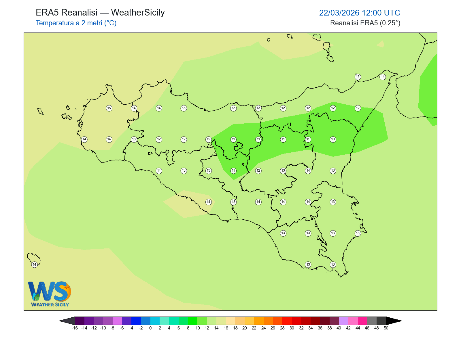 Temperatura a 2 metri · 2026032212