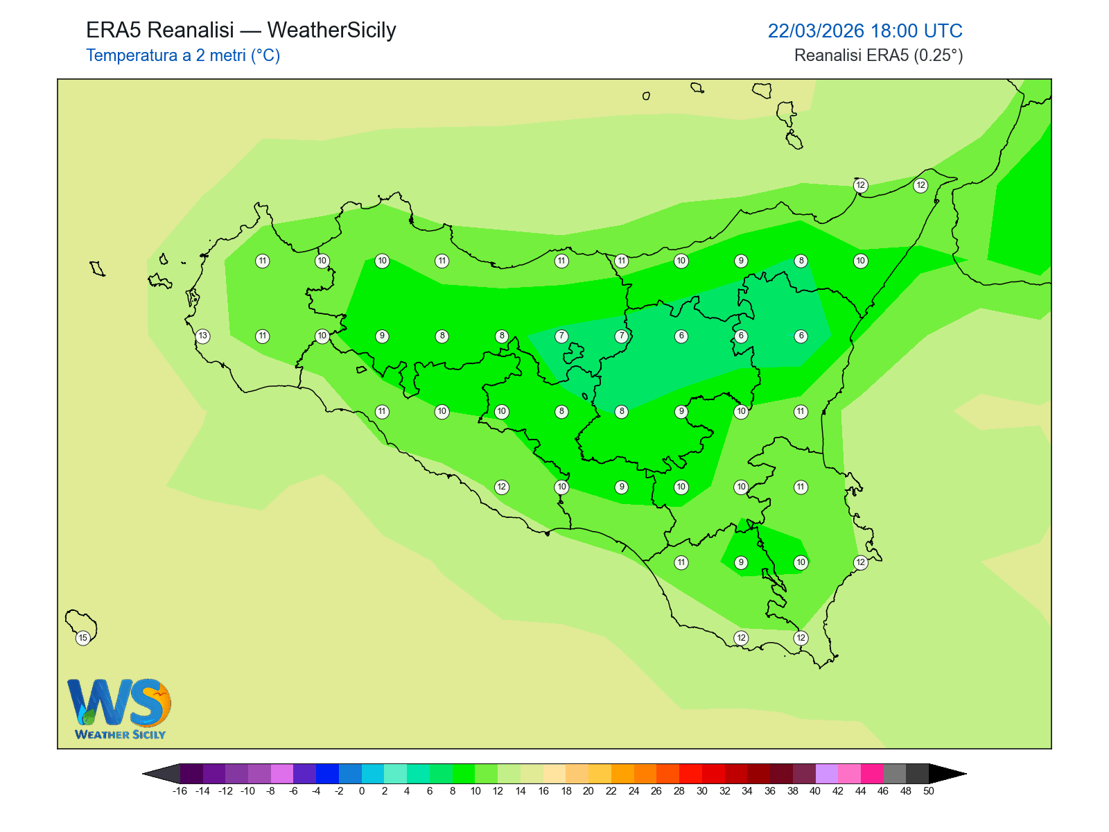 Temperatura a 2 metri · 2026032218