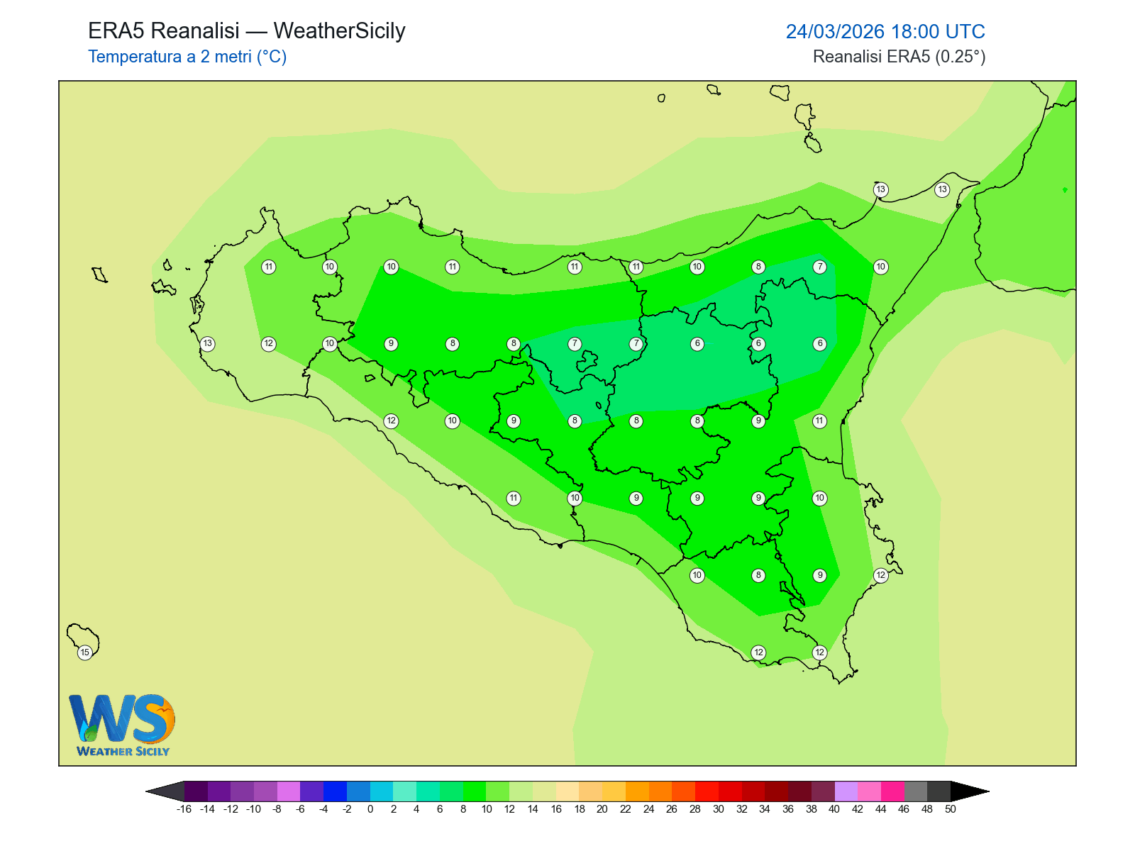 Temperatura a 2 metri · 2026032418