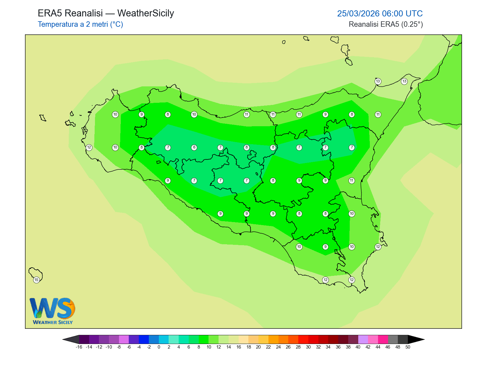 Temperatura a 2 metri · 2026032506