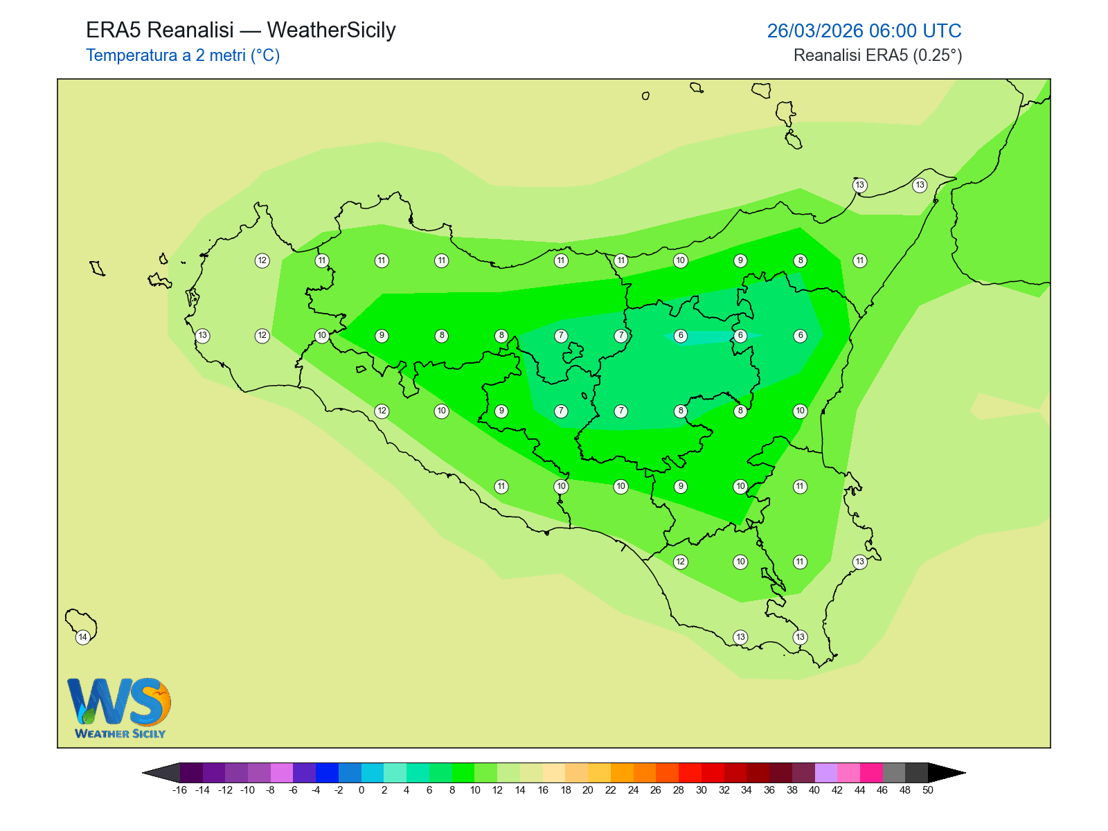 Temperatura a 2 metri · 2026032606