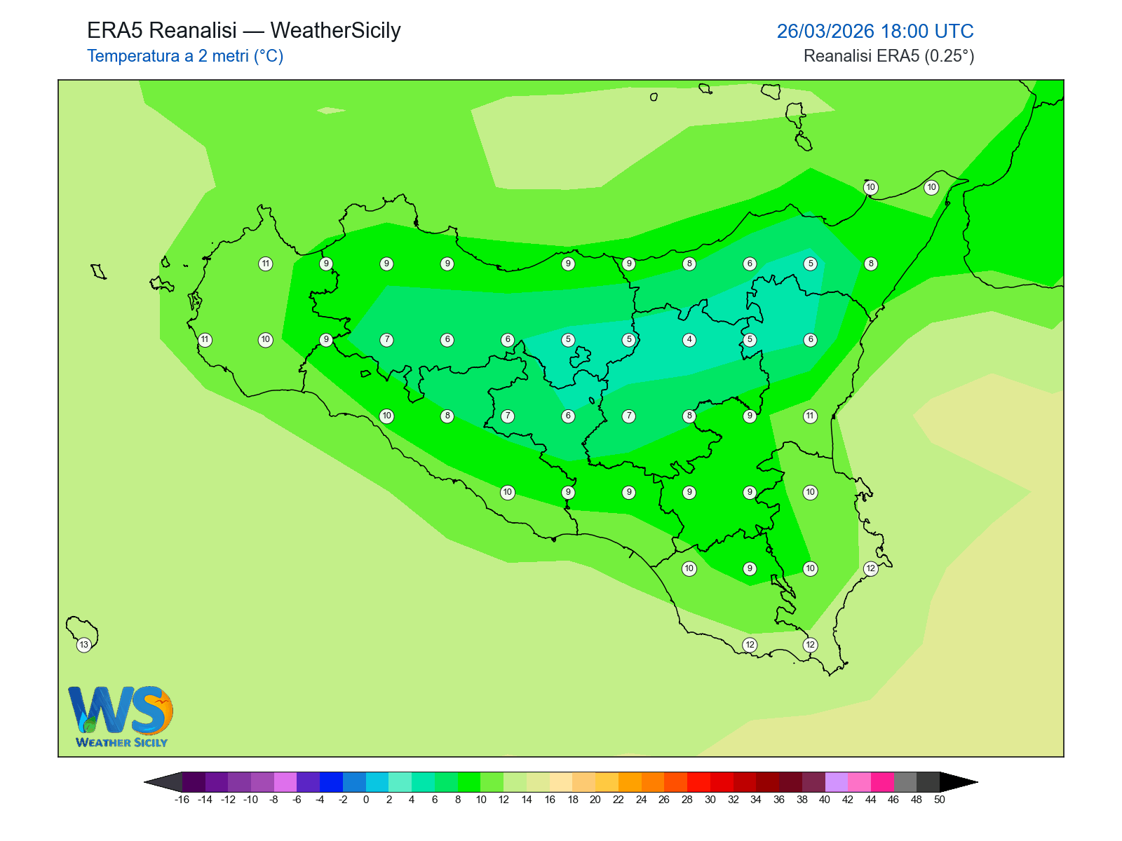 Temperatura a 2 metri · 2026032618