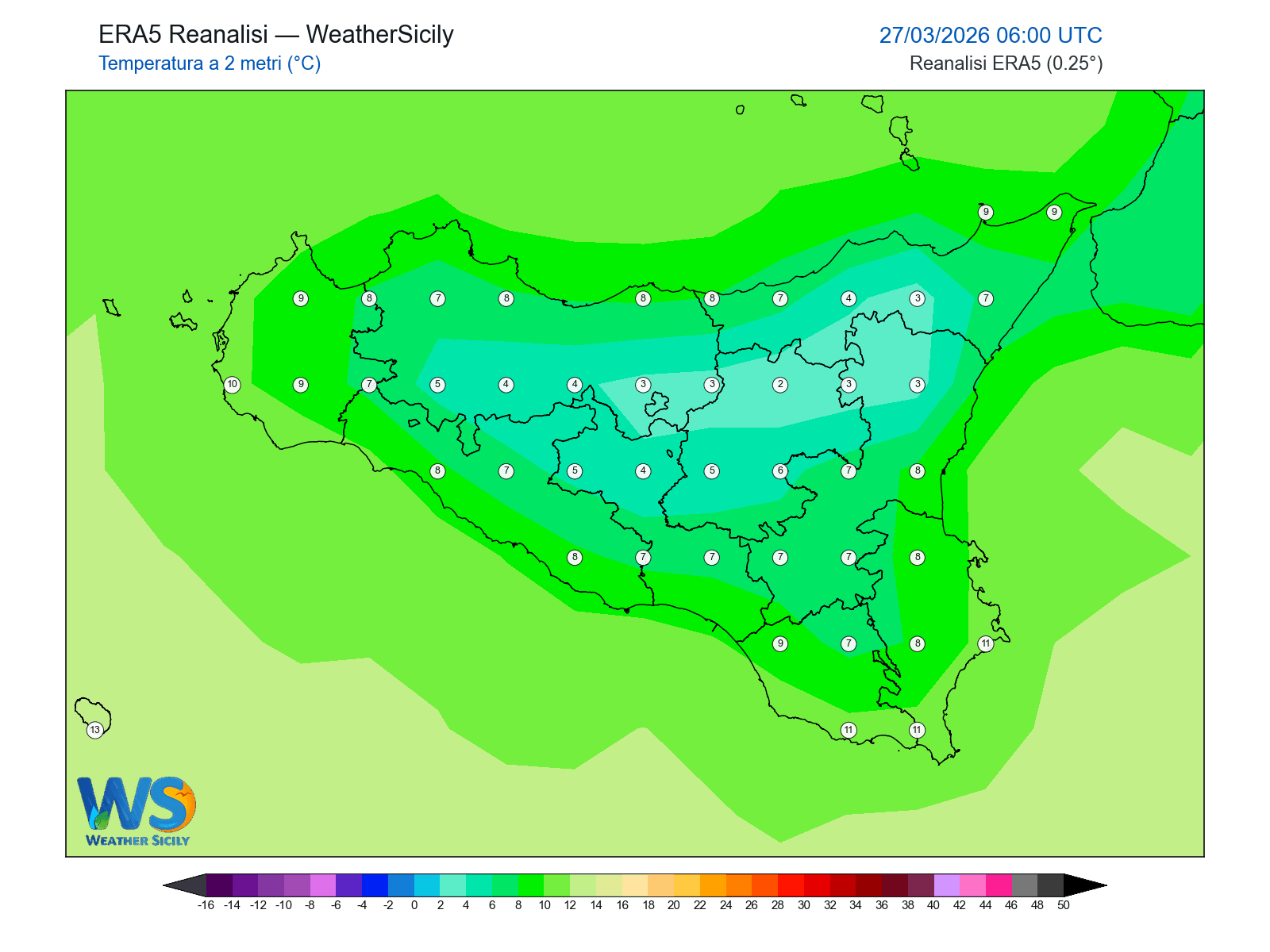 Temperatura a 2 metri · 2026032706