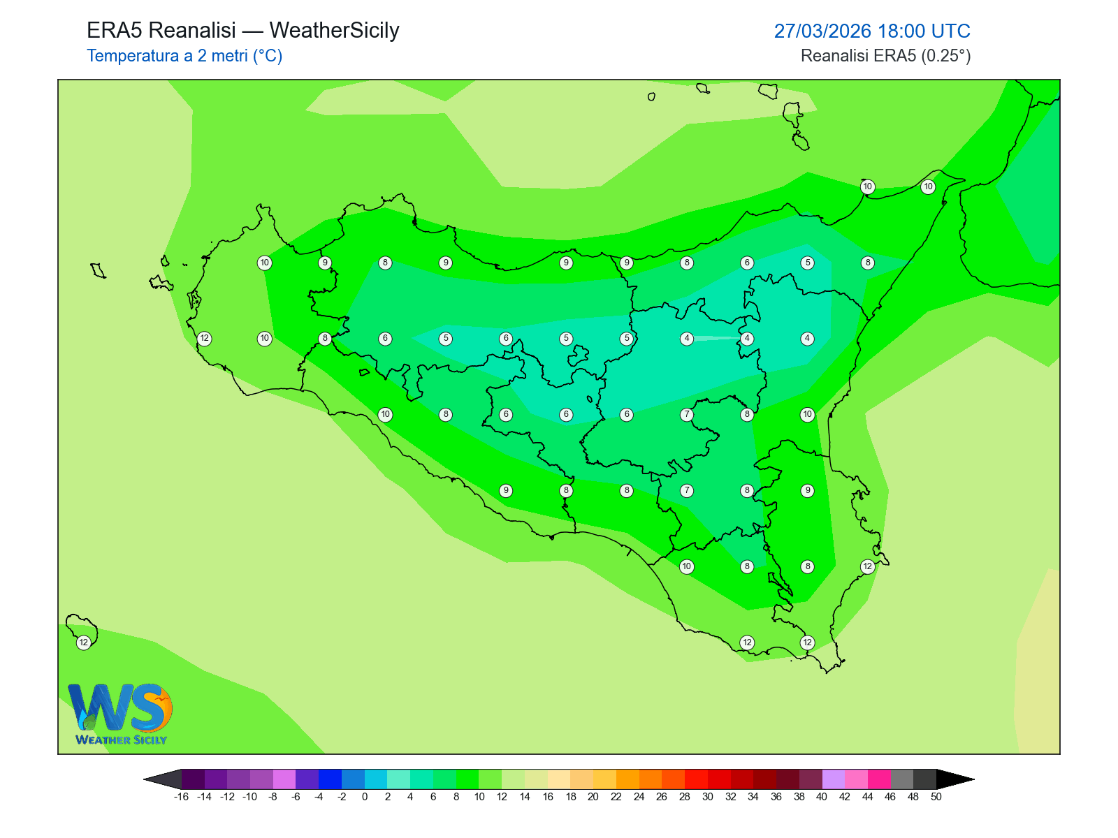 Temperatura a 2 metri · 2026032718