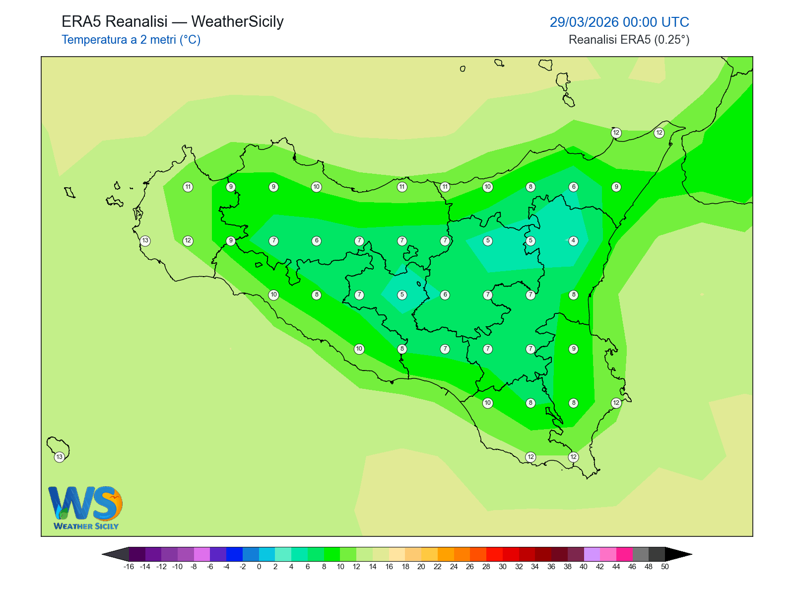 Temperatura a 2 metri · 2026032900