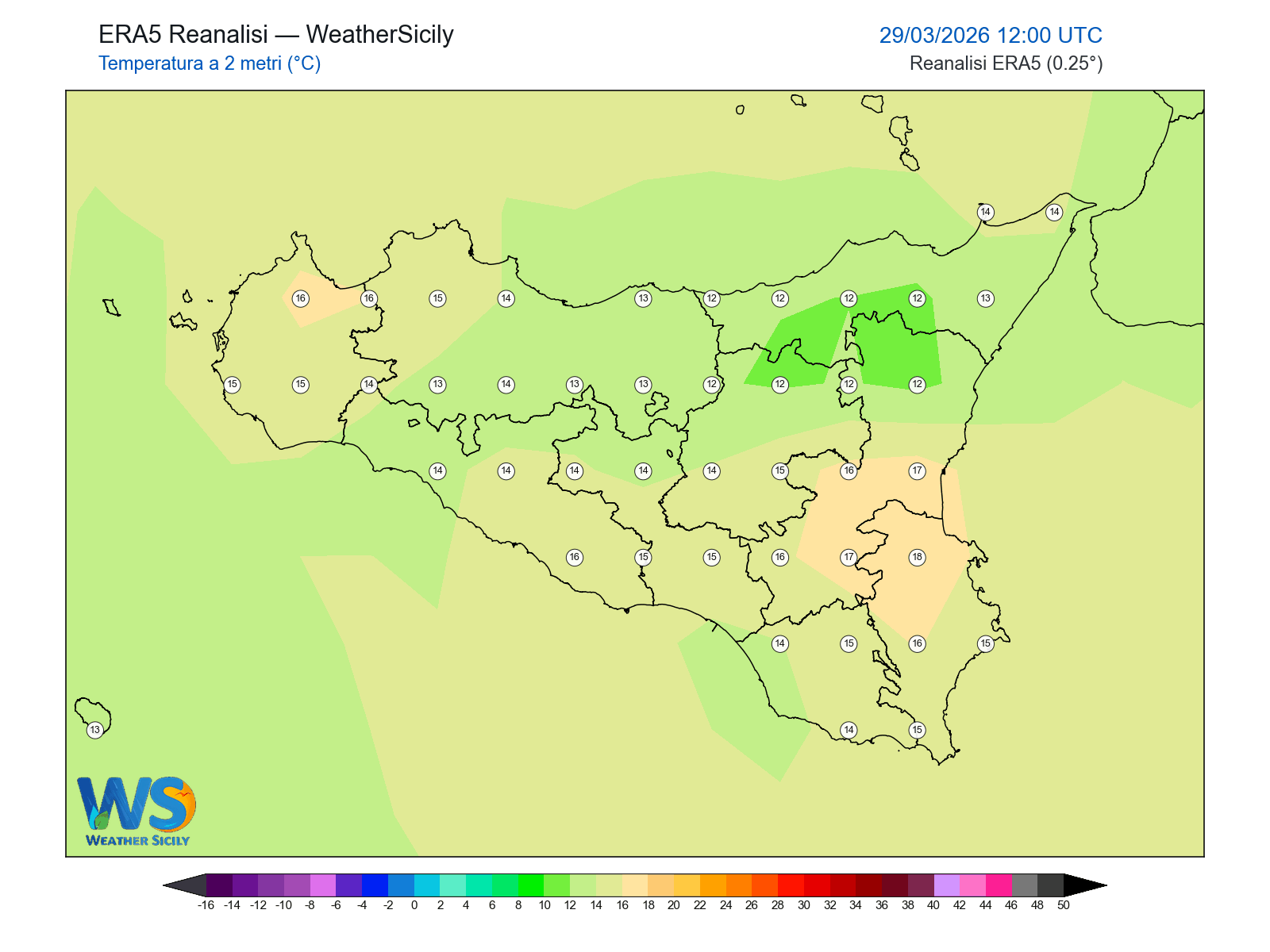 Temperatura a 2 metri · 2026032912