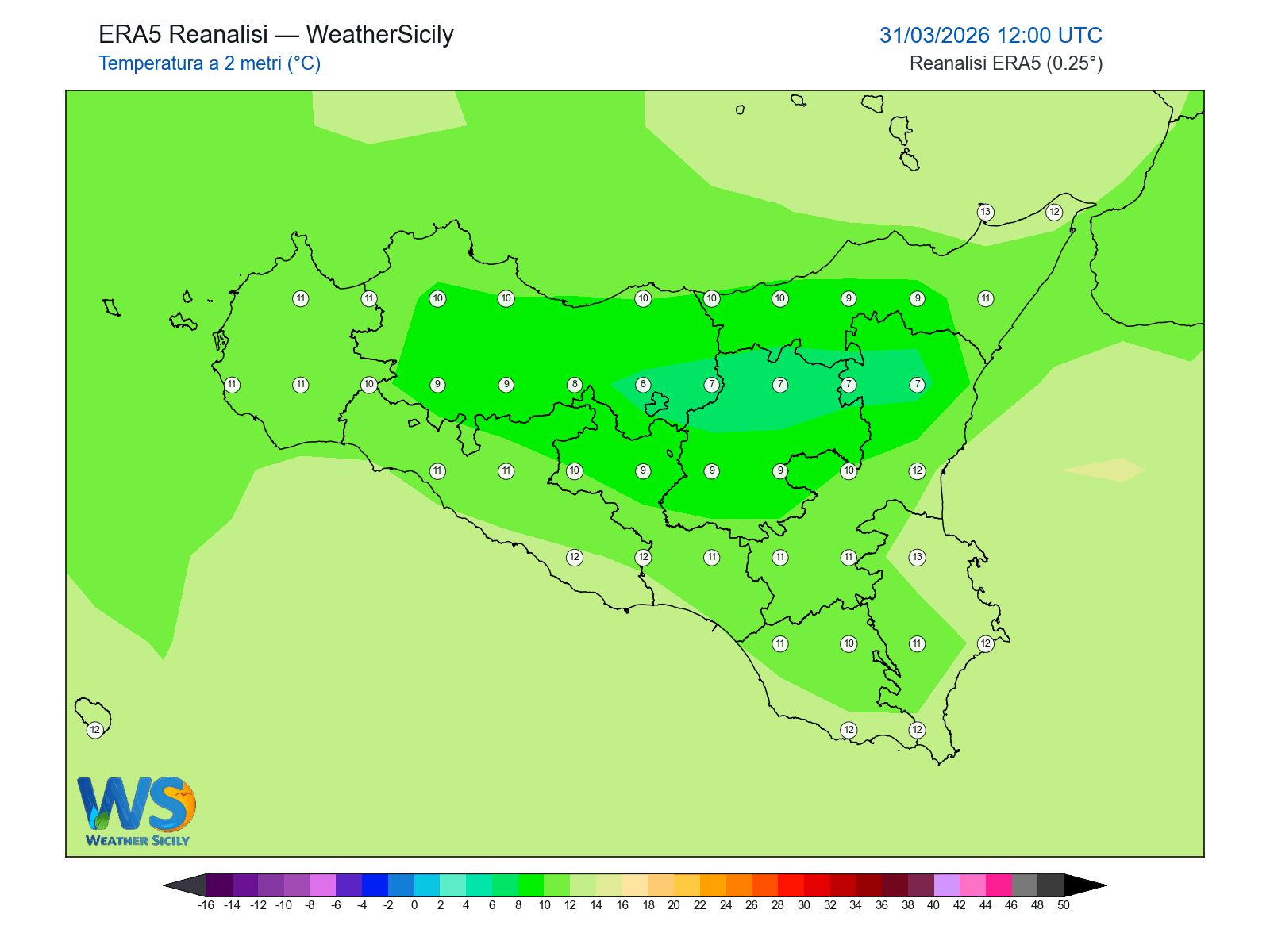 Temperatura a 2 metri · 2026033112