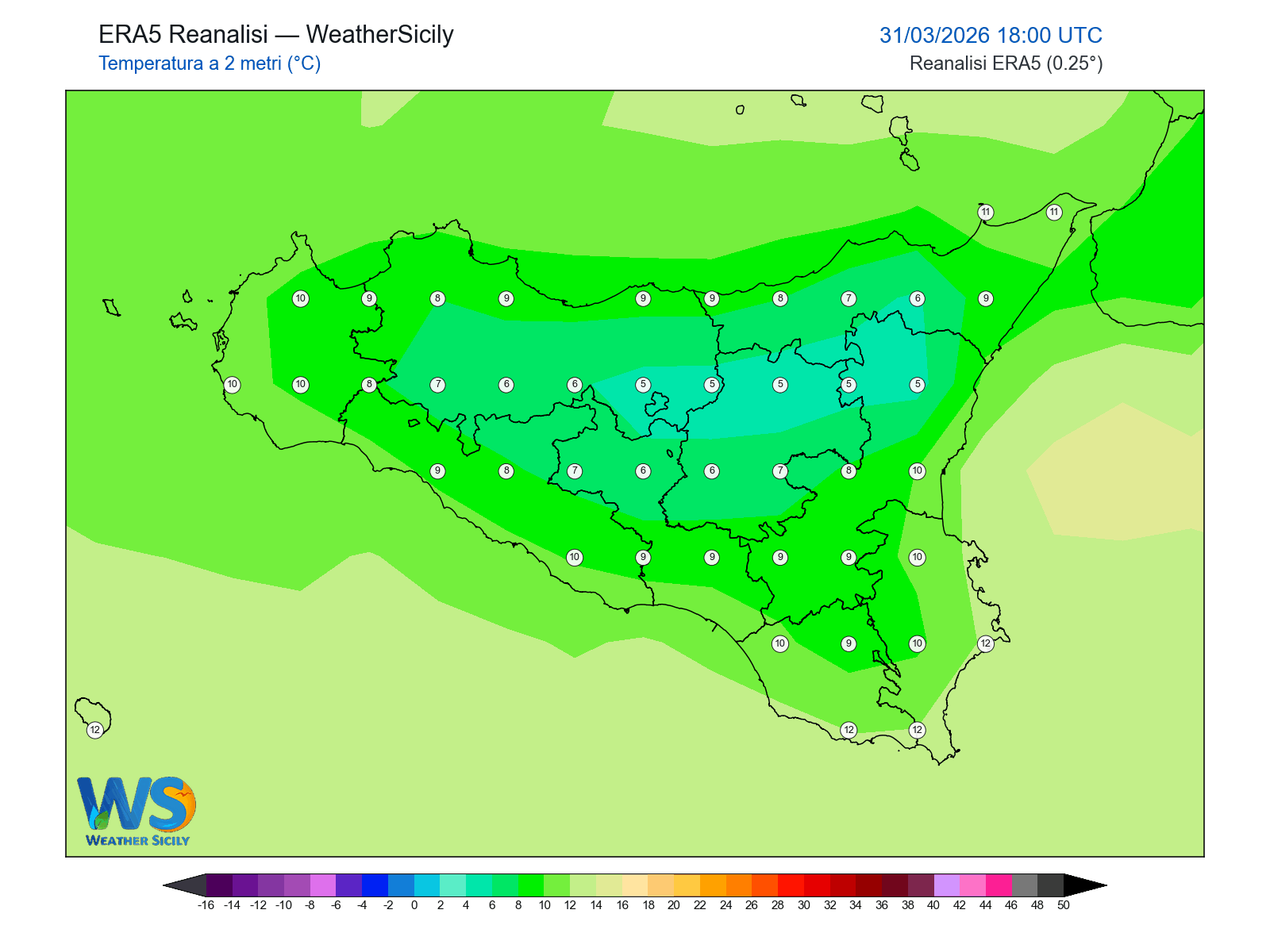 Temperatura a 2 metri · 2026033118