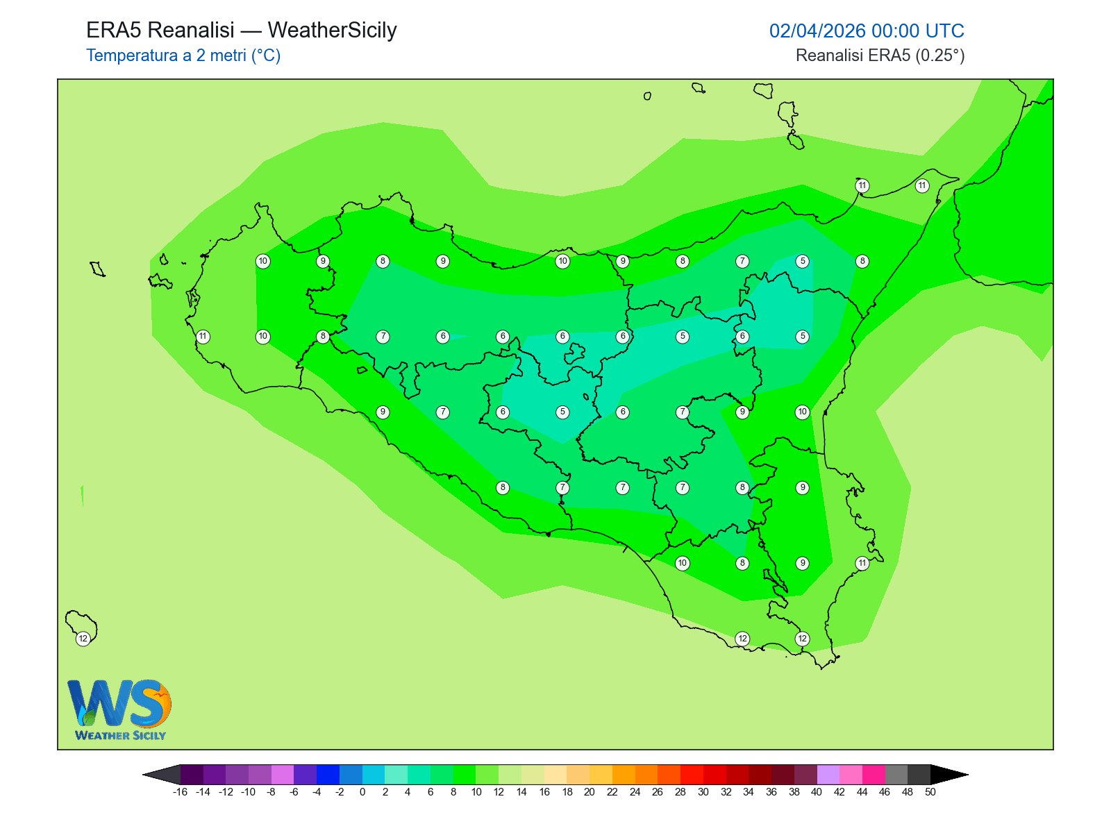 Temperatura a 2 metri · 2026040200