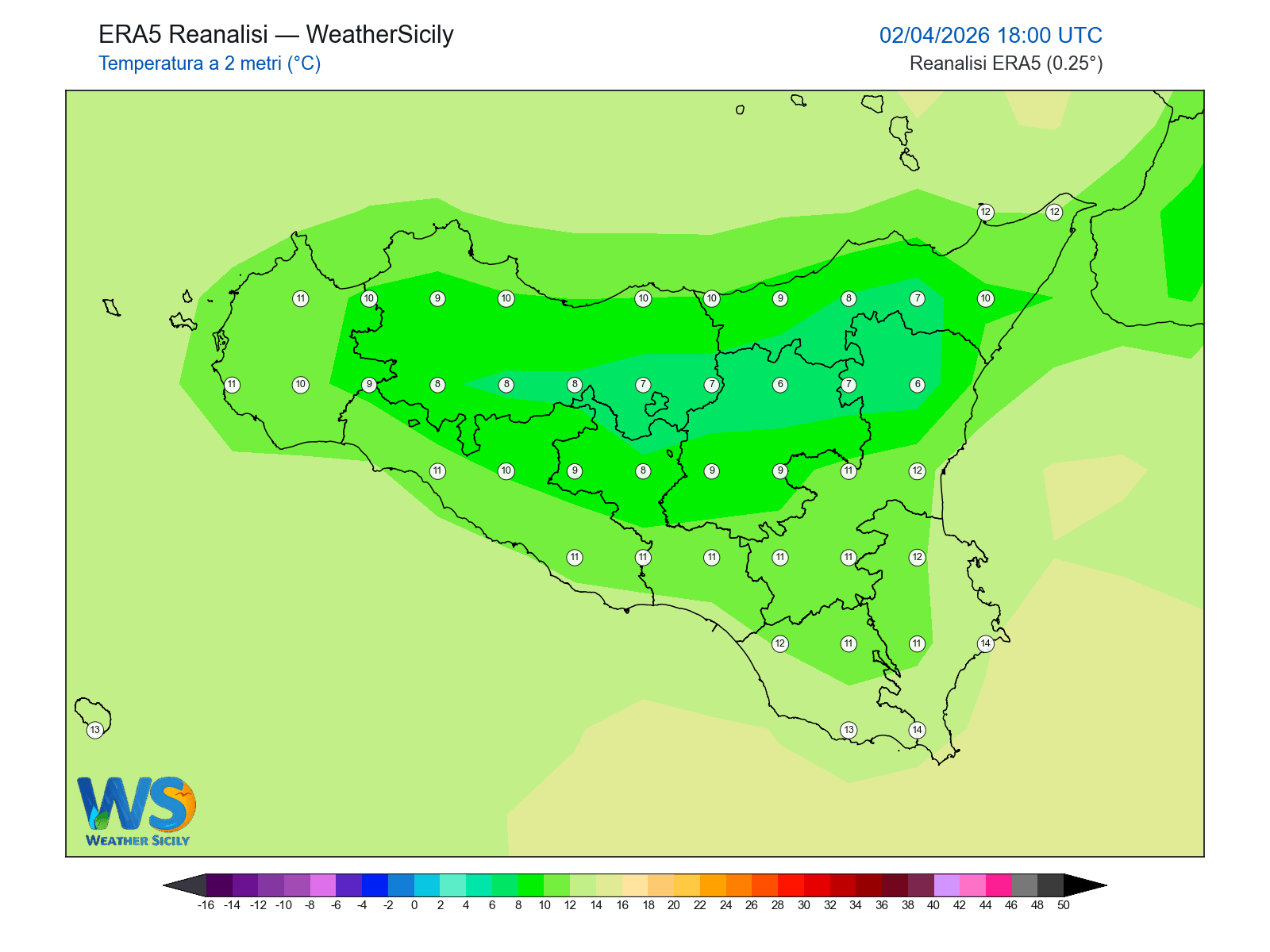 Temperatura a 2 metri · 2026040218