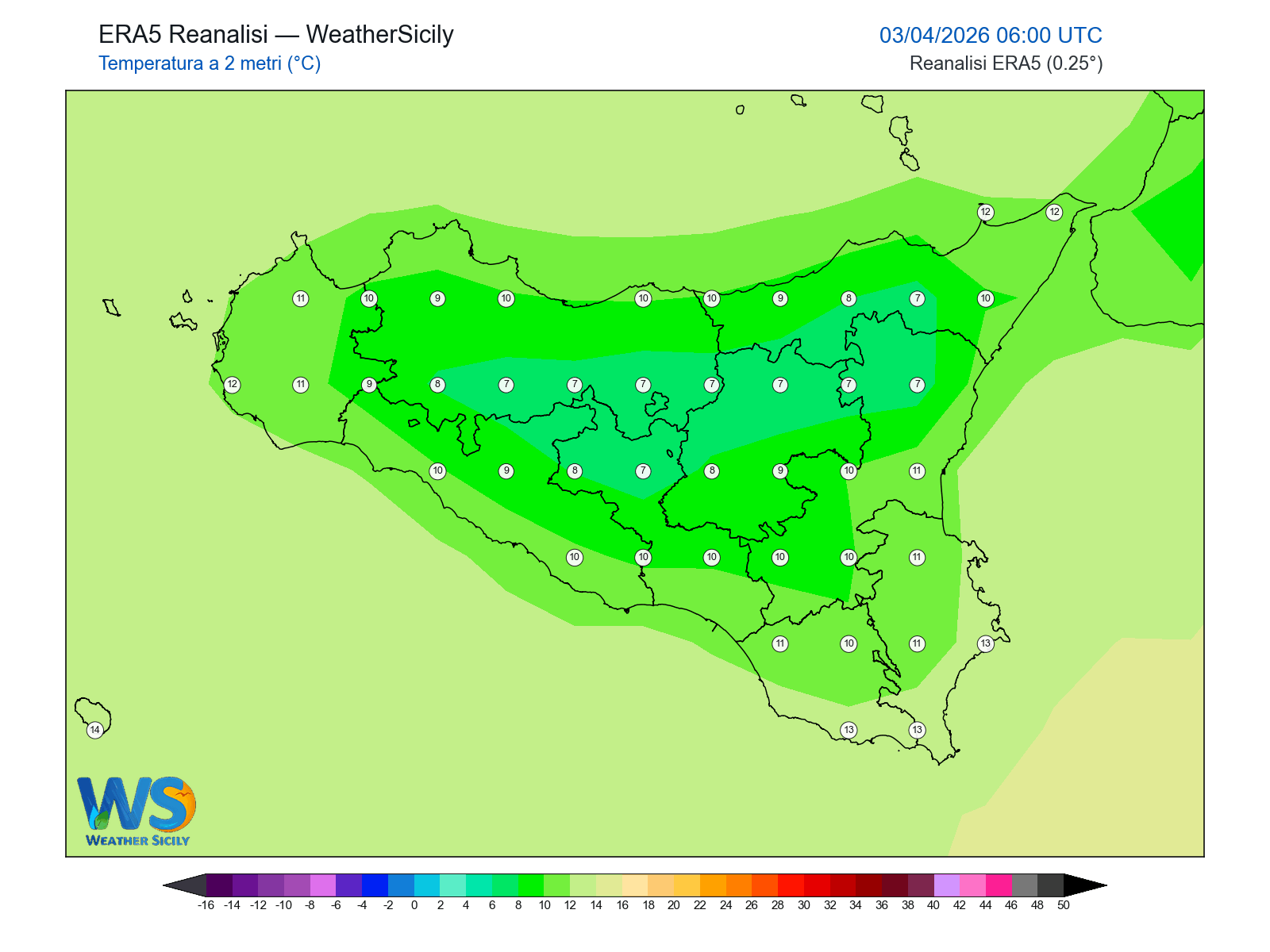 Temperatura a 2 metri · 2026040306
