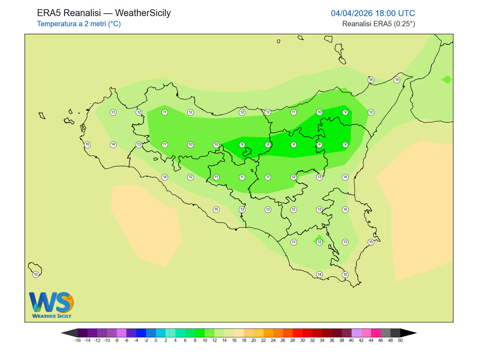 Temperatura a 2 metri · 2026040418