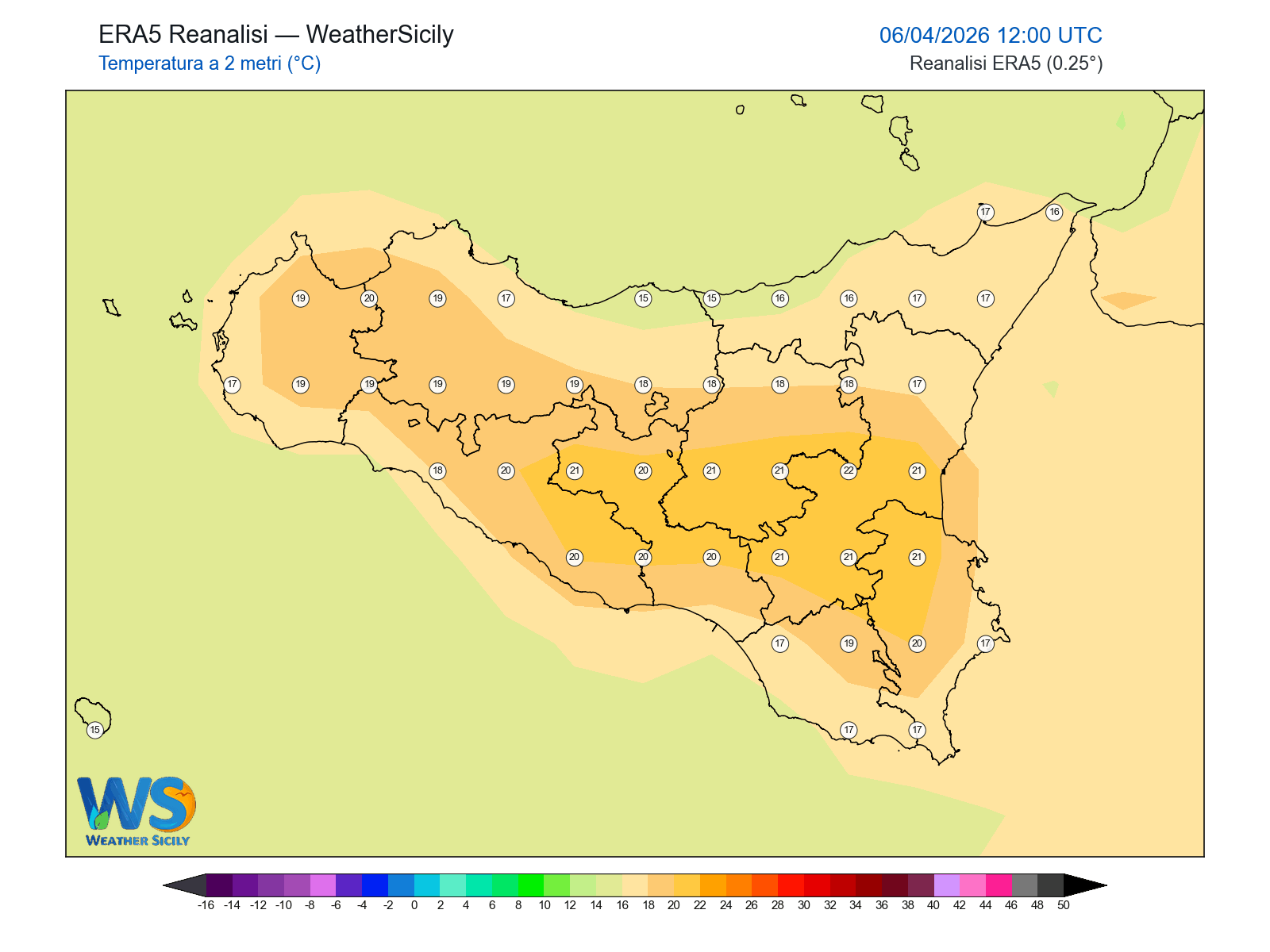 Temperatura a 2 metri · 2026040612
