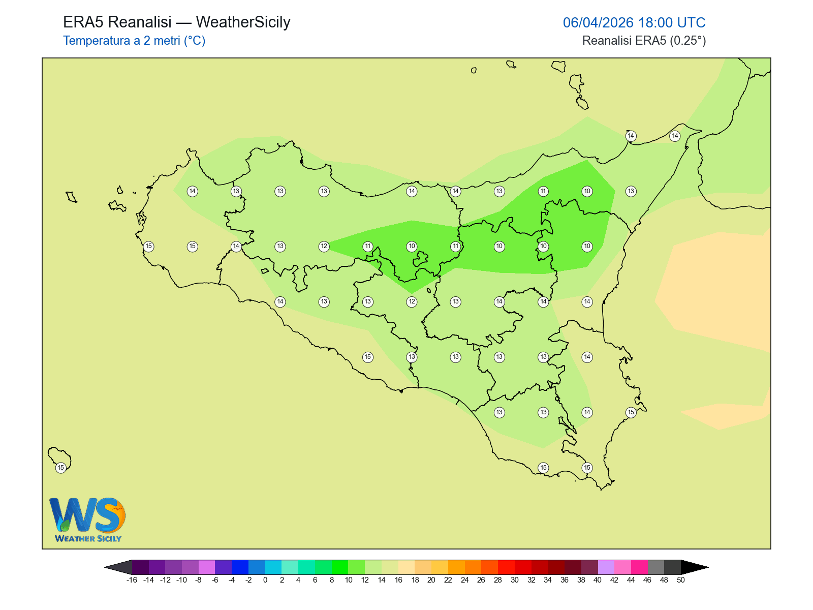 Temperatura a 2 metri · 2026040618