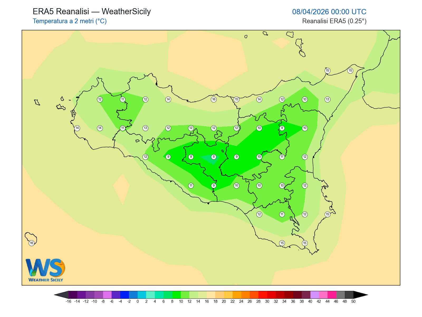 Temperatura a 2 metri · 2026040800