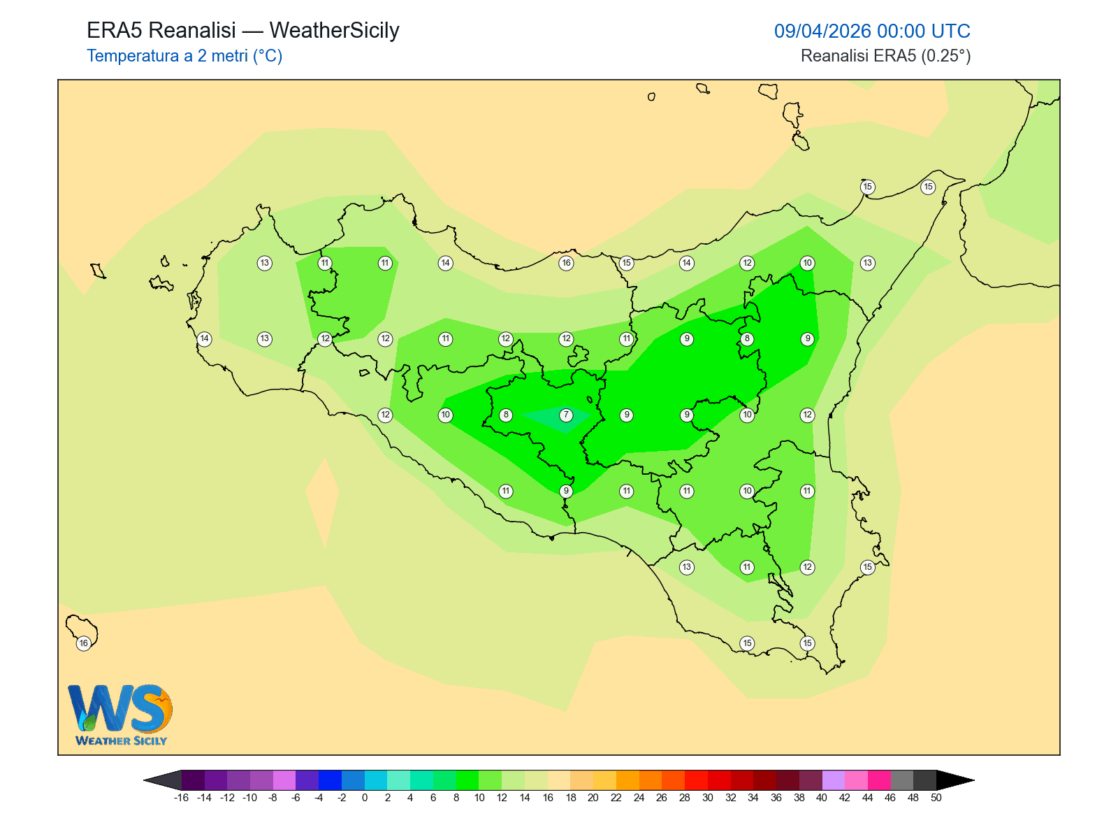 Temperatura a 2 metri · 2026040900