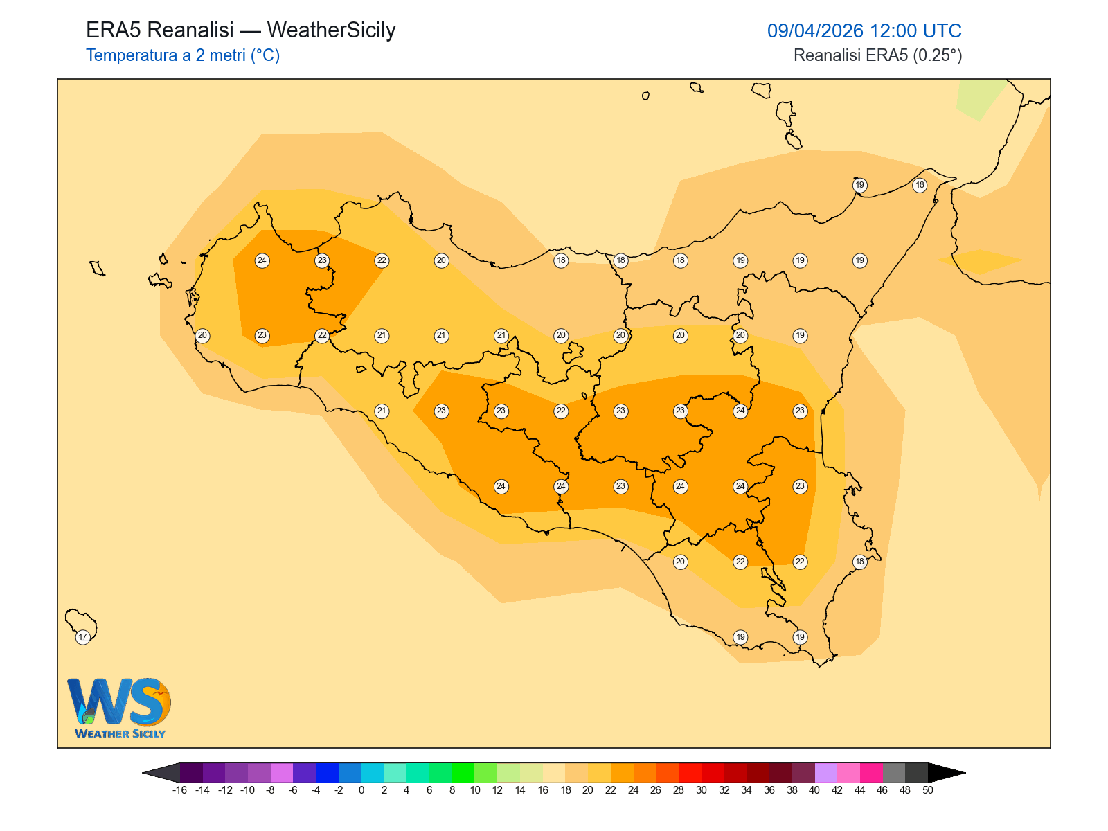 Temperatura a 2 metri · 2026040912