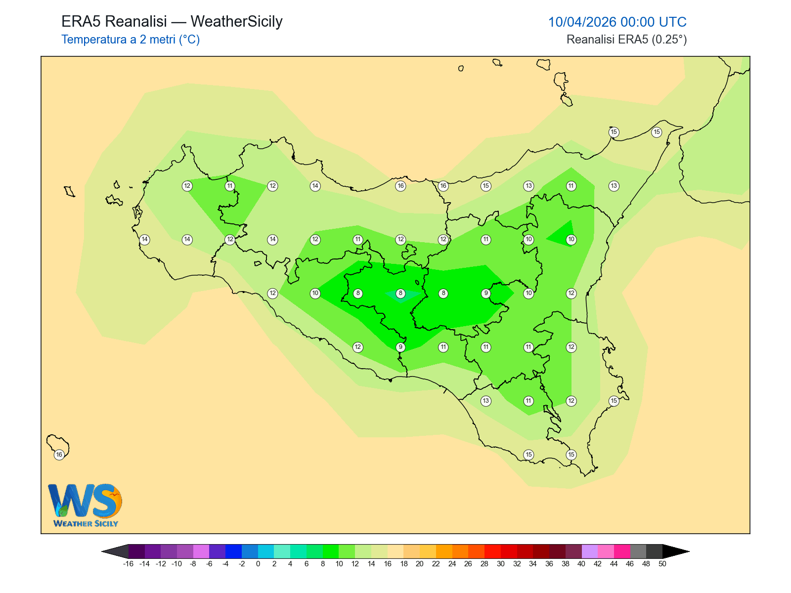 Temperatura a 2 metri · 2026041000