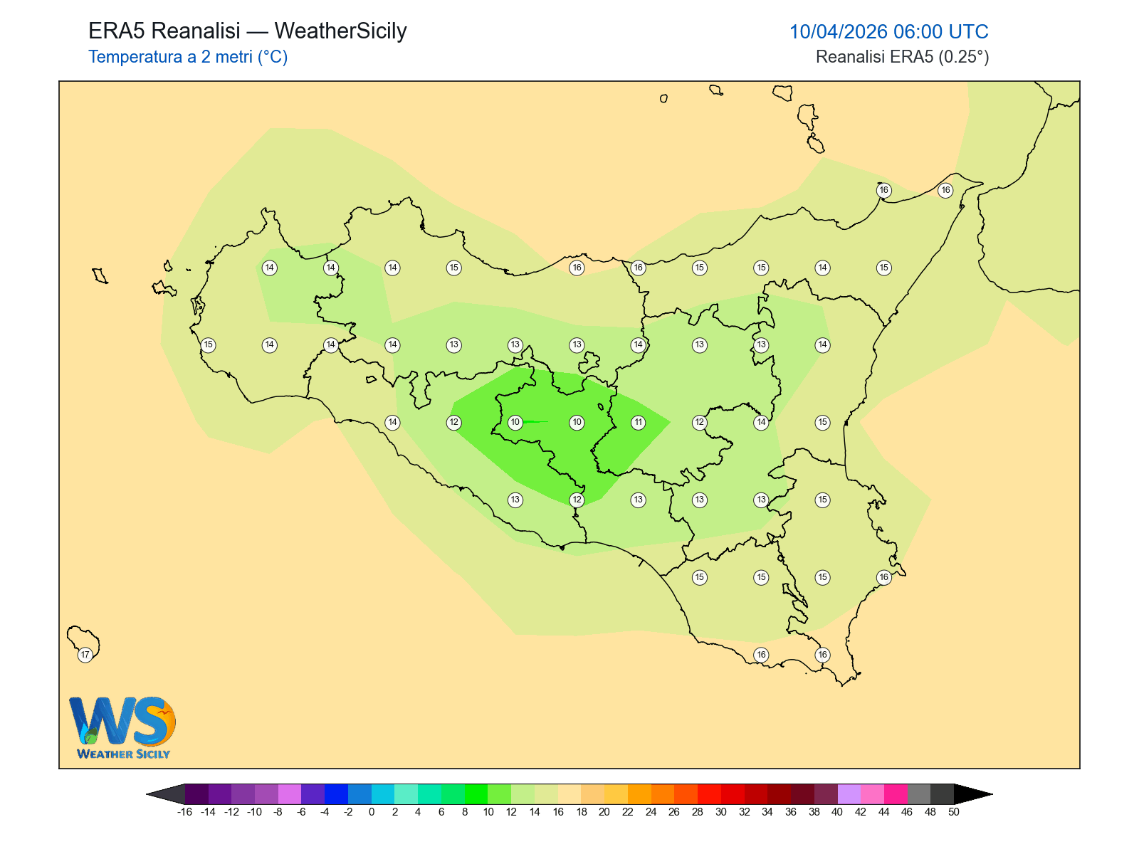 Temperatura a 2 metri · 2026041006