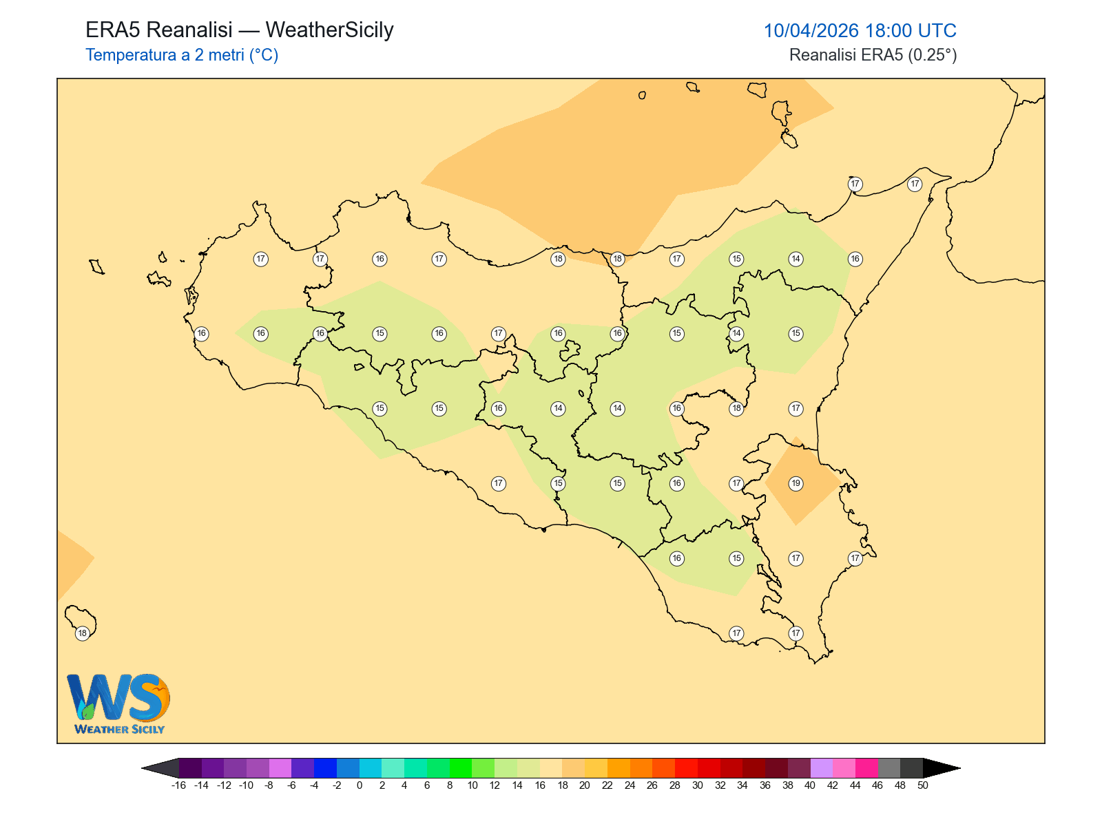 Temperatura a 2 metri · 2026041018