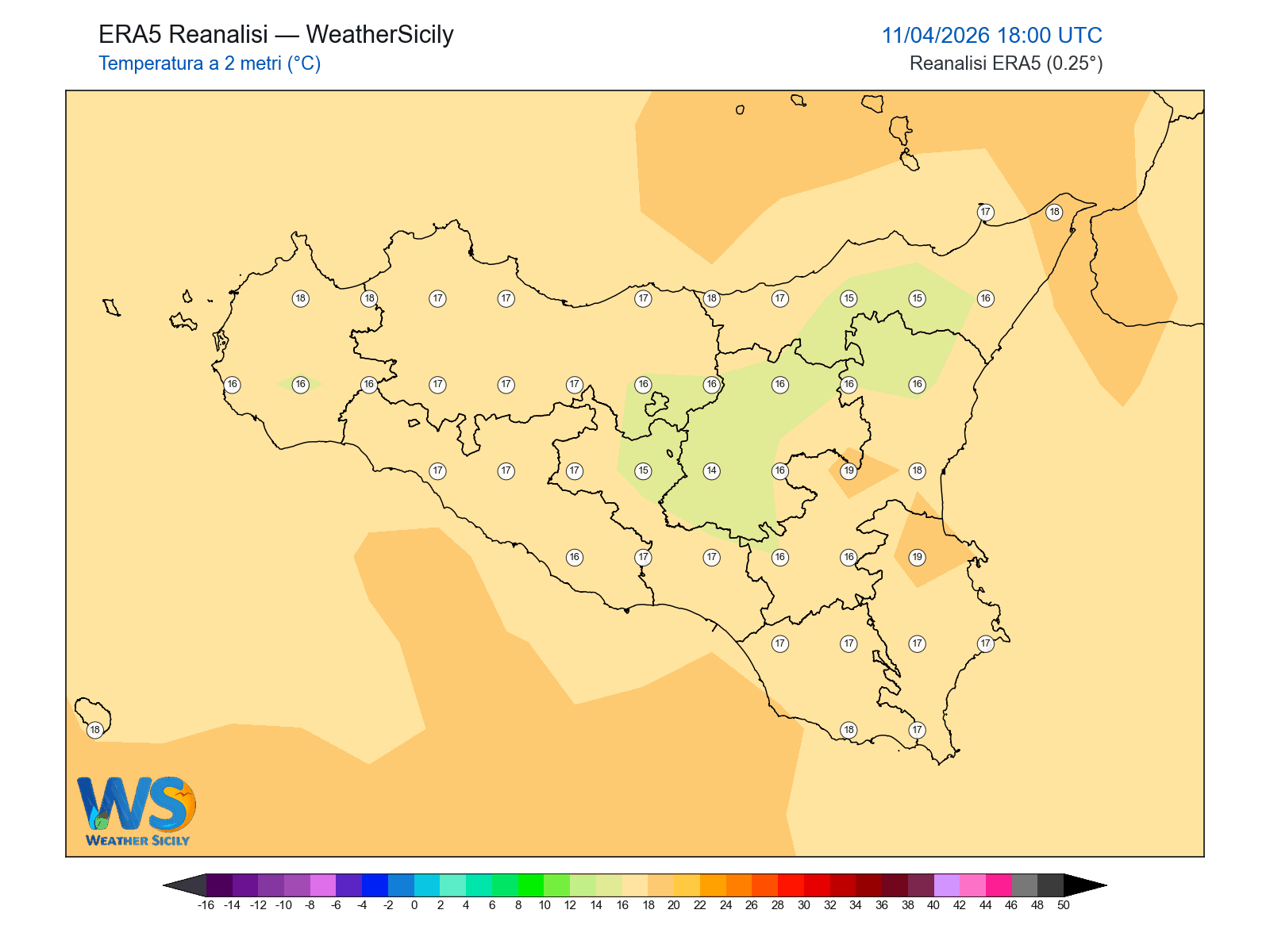 Temperatura a 2 metri · 2026041118