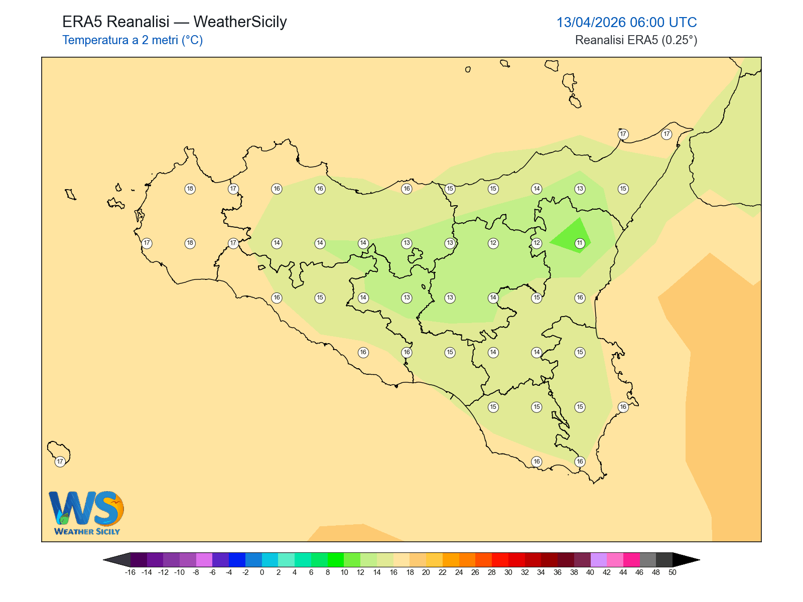 Temperatura a 2 metri · 2026041306