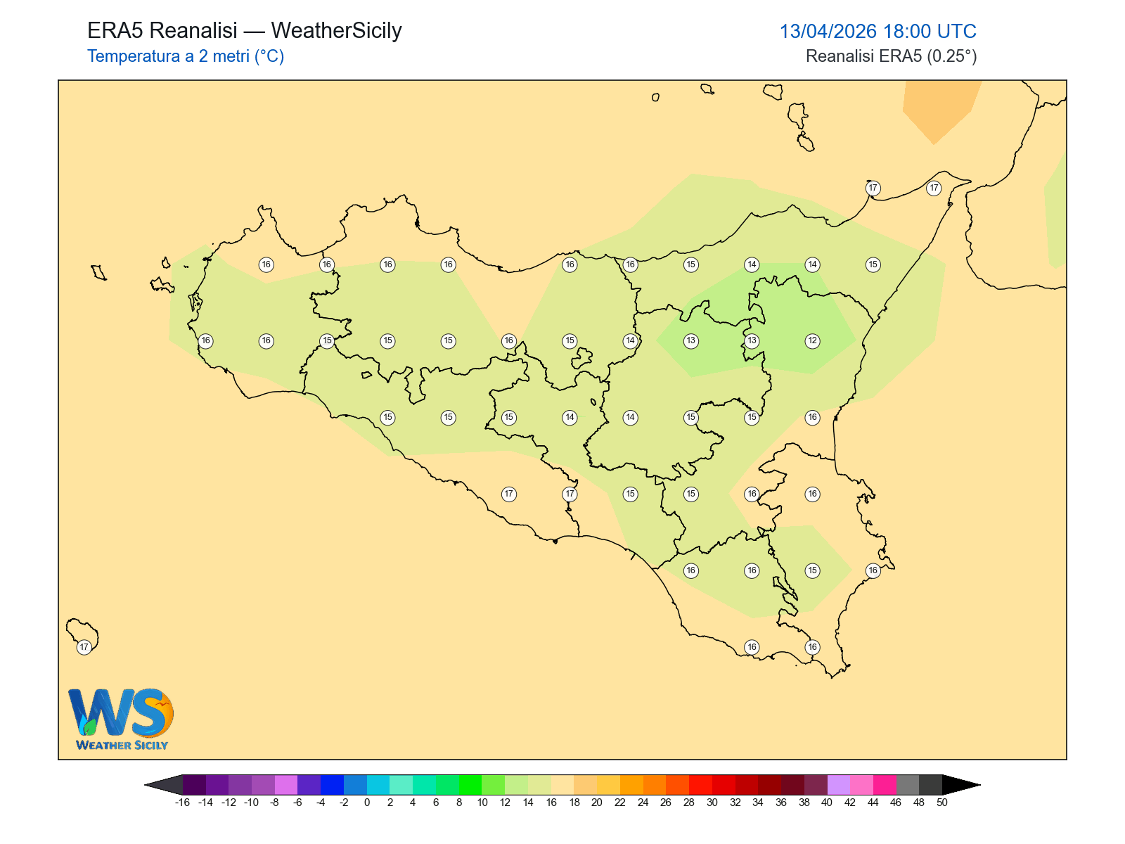 Temperatura a 2 metri · 2026041318