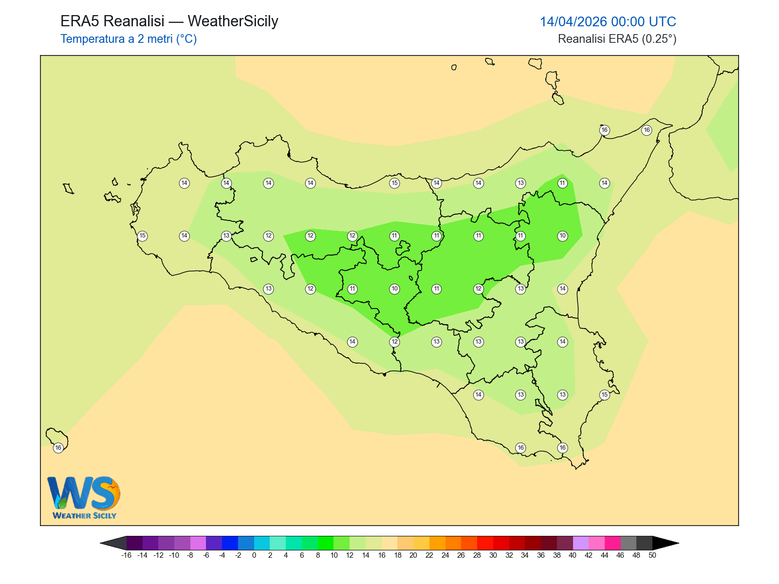 Temperatura a 2 metri · 2026041400