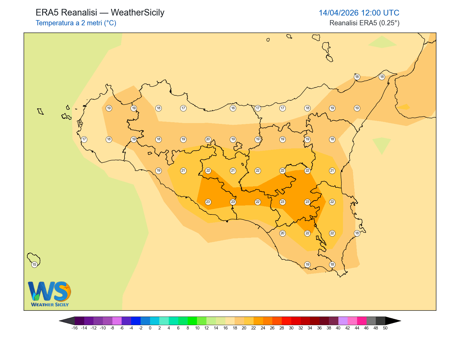 Temperatura a 2 metri · 2026041412