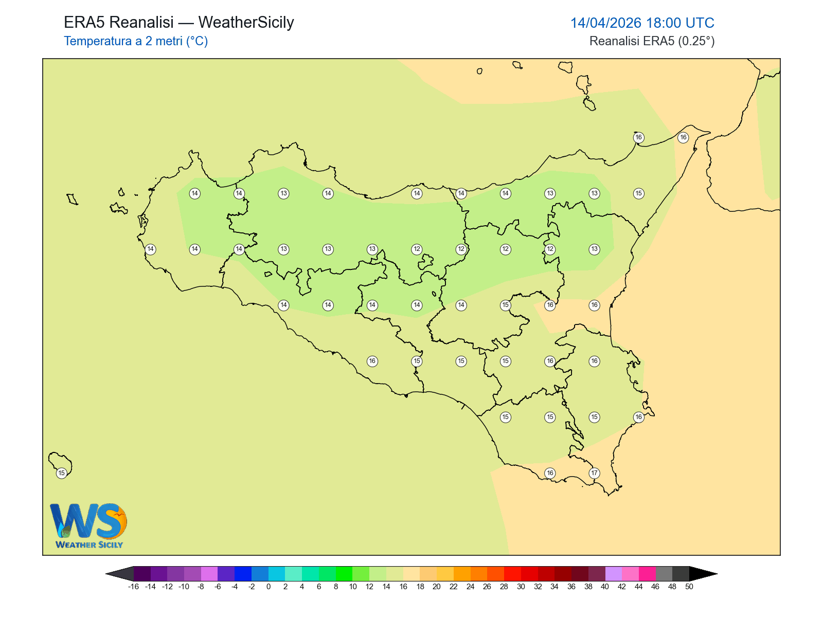 Temperatura a 2 metri · 2026041418