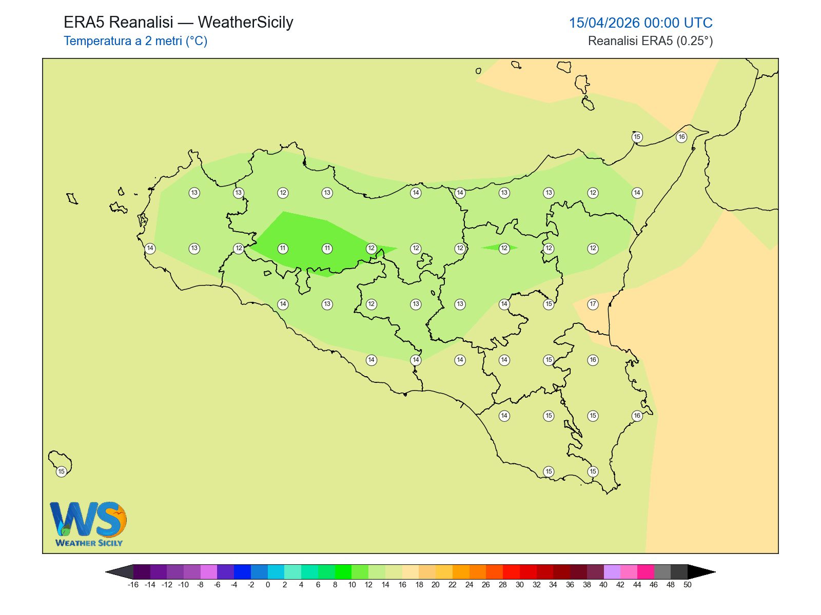 Temperatura a 2 metri · 2026041500