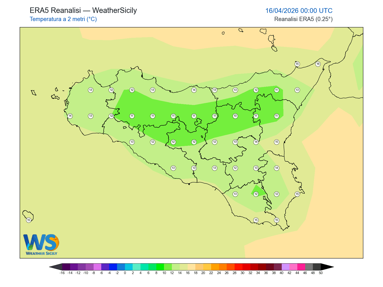 Temperatura a 2 metri · 2026041600
