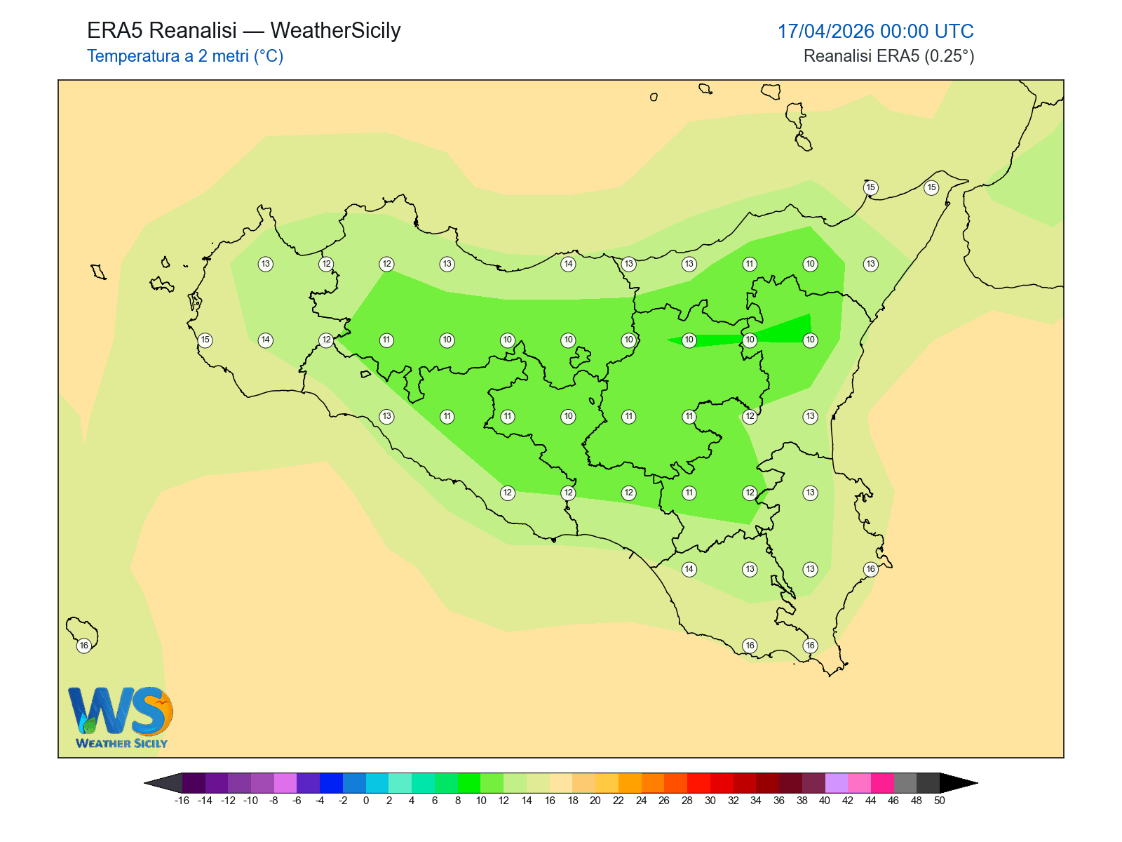 Temperatura a 2 metri · 2026041700