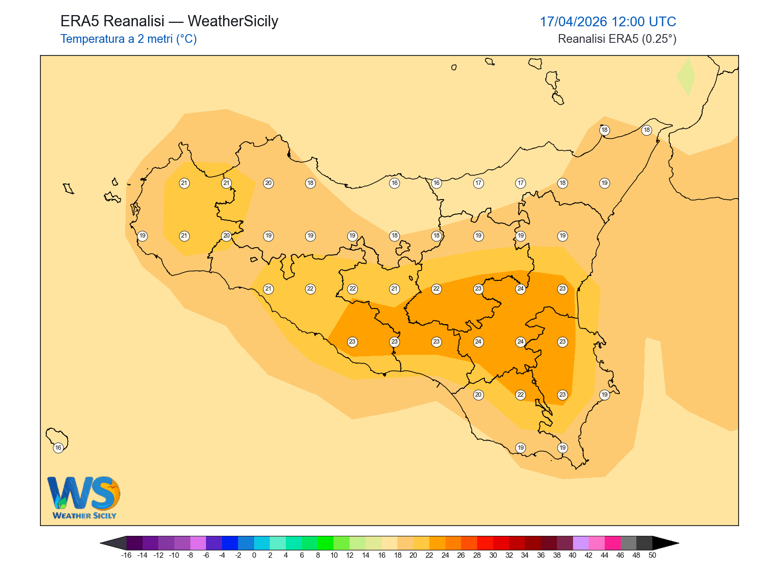 Temperatura a 2 metri · 2026041712