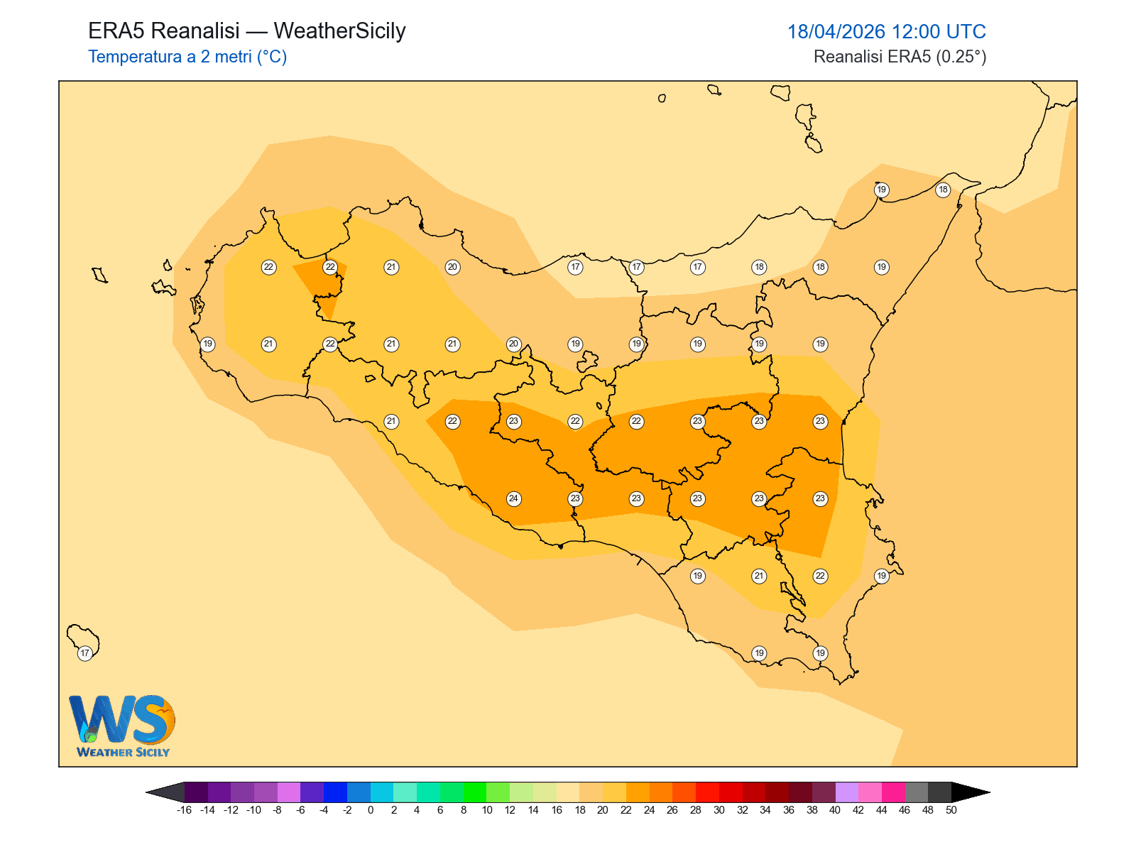 Temperatura a 2 metri · 2026041812