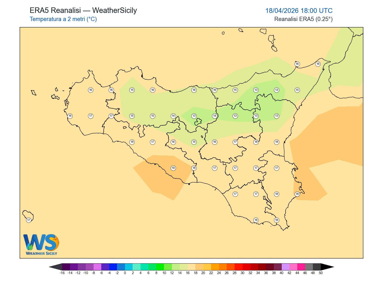 Temperatura a 2 metri · 2026041818
