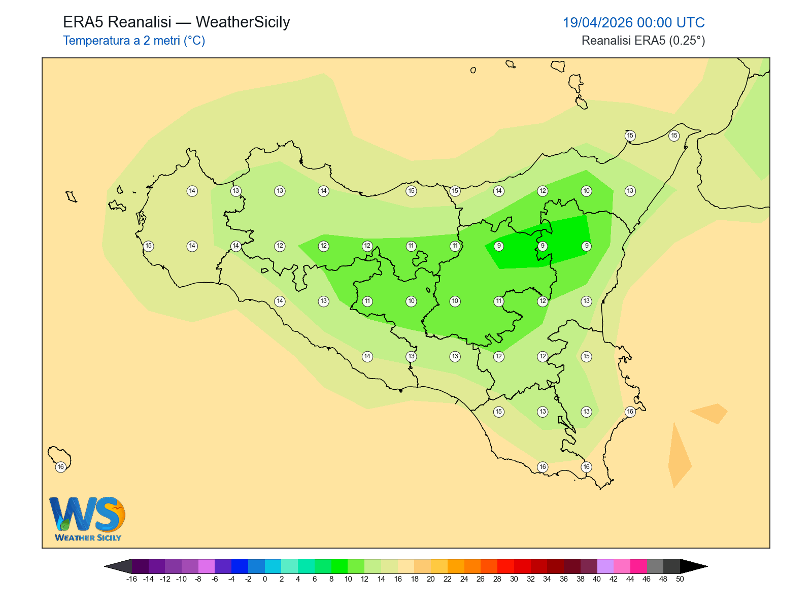 Temperatura a 2 metri · 2026041900