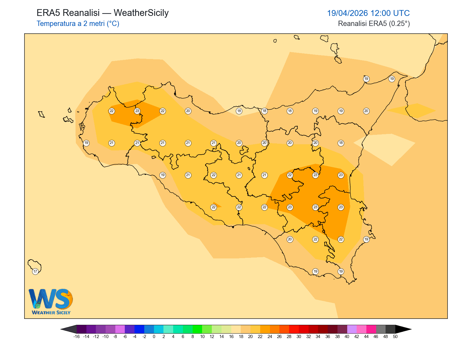 Temperatura a 2 metri · 2026041912