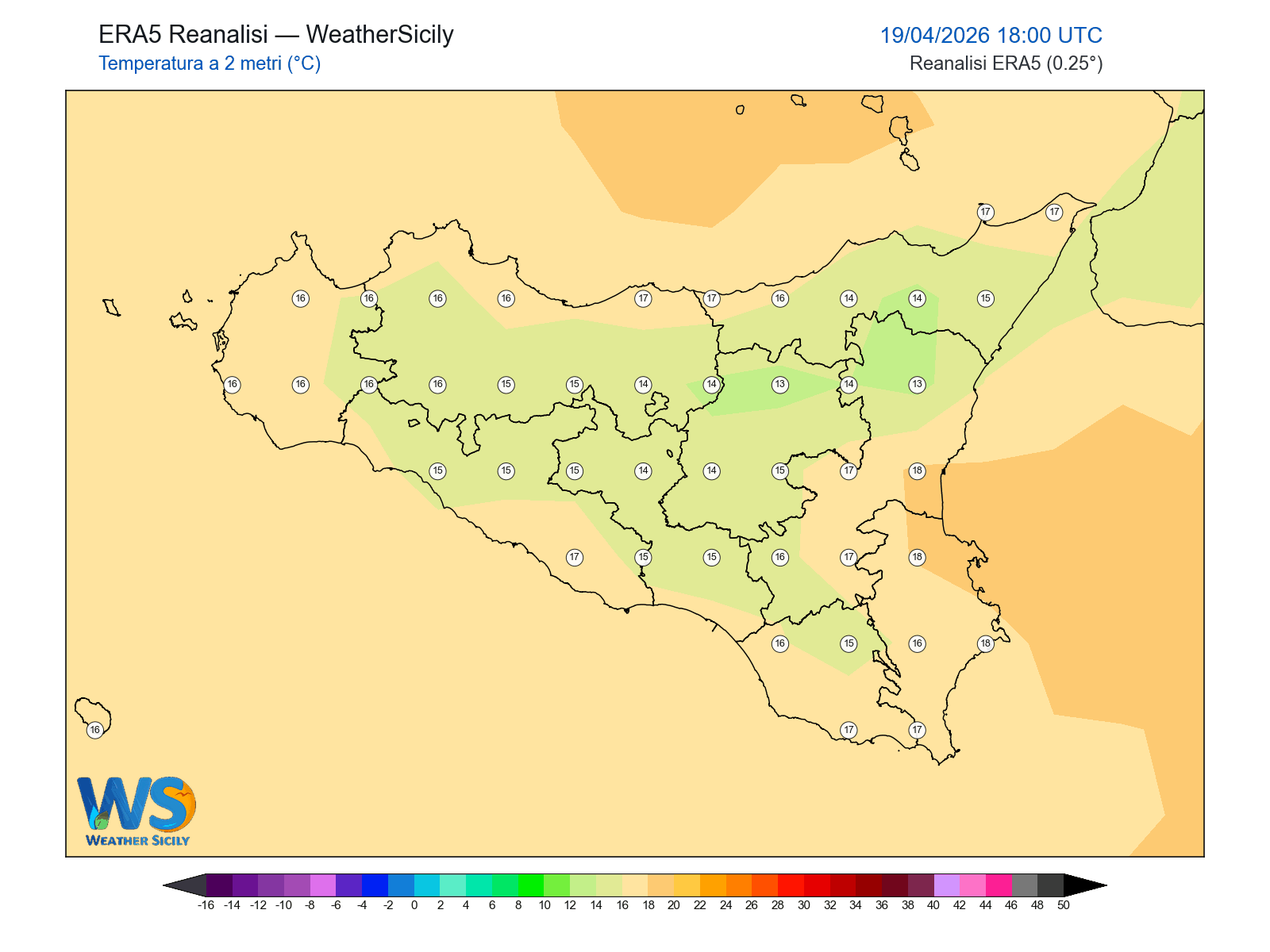 Temperatura a 2 metri · 2026041918