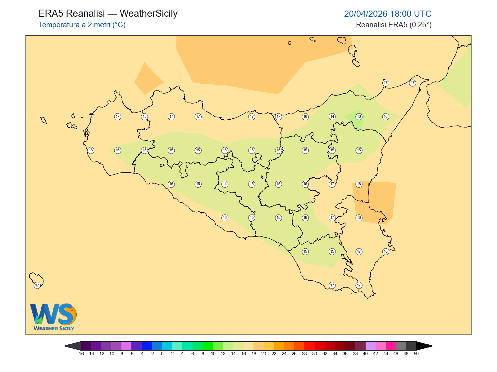 Temperatura a 2 metri · 2026042018