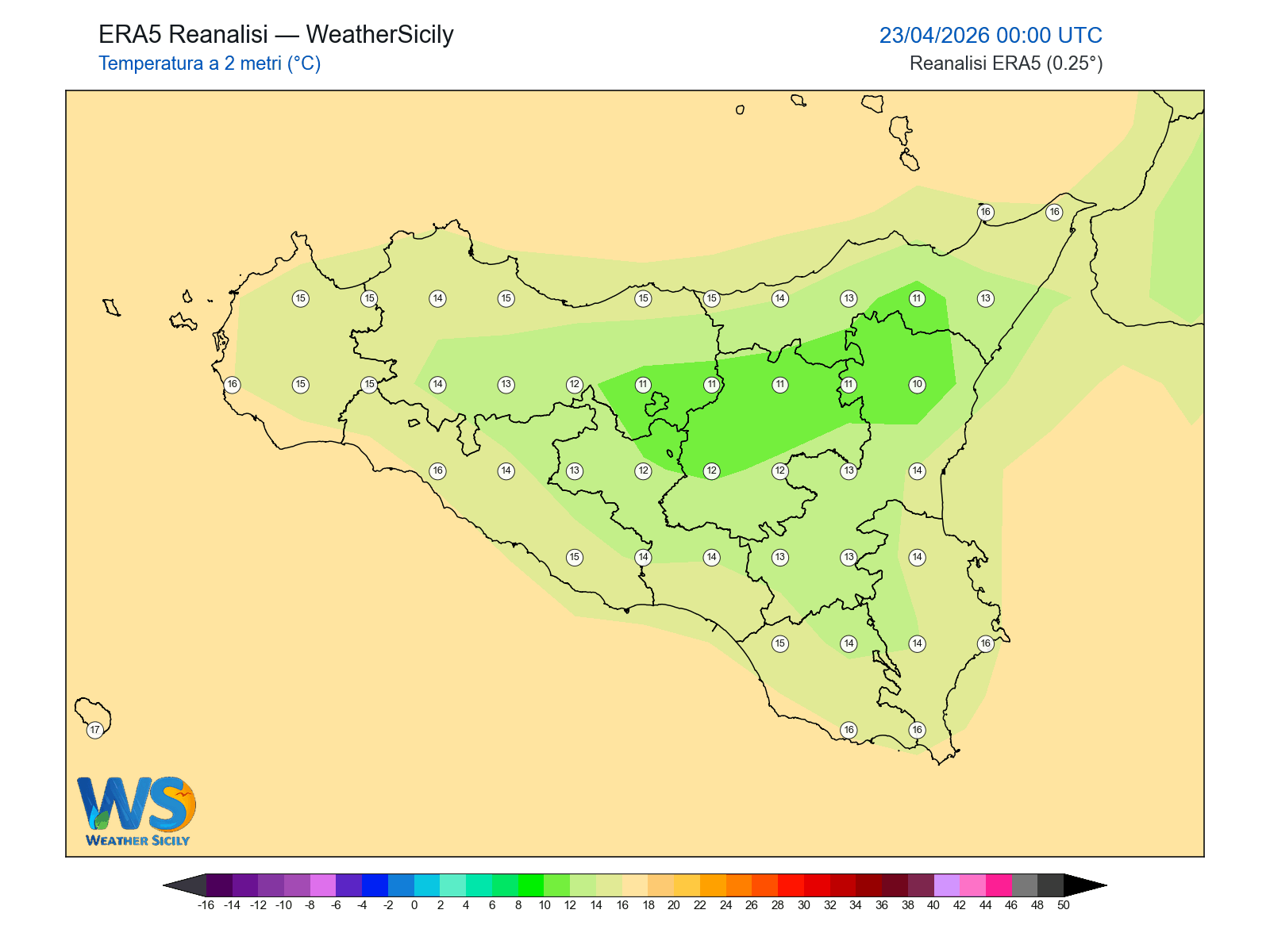Temperatura a 2 metri · 2026042300